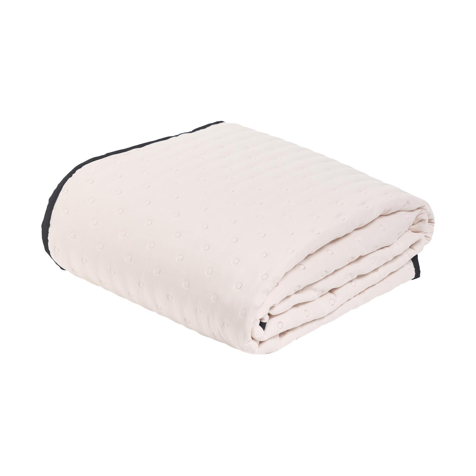OHS Piped Scallop Throw Quilted Blanket Winter Soft Warm Bedspread