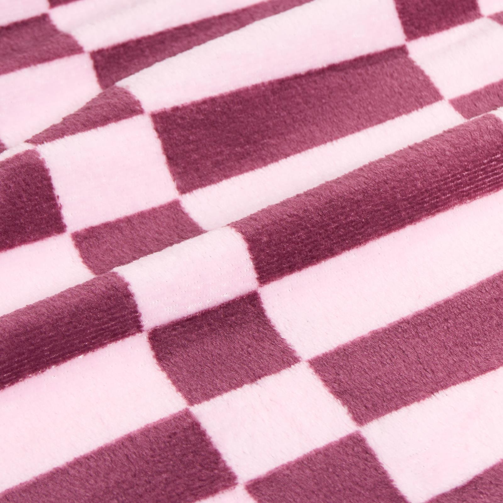OHS Checkerboard Throw Ultra Soft Blanket Flannel Lightweight Bedspread