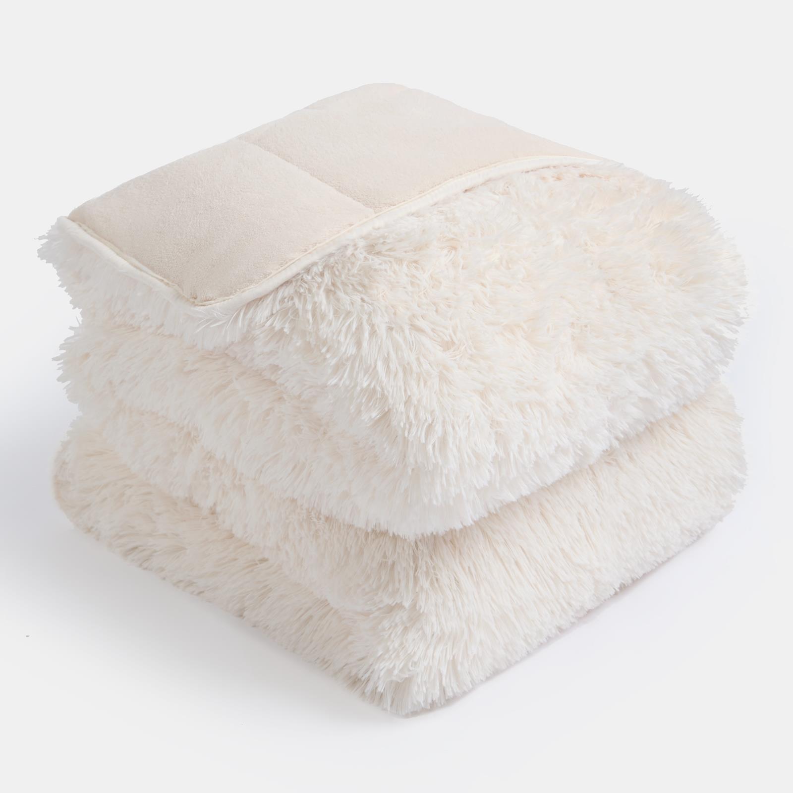 OHS Fluffy Fleece Weighted Blanket Sensory Adult Sleep Anxiety Soft Throw