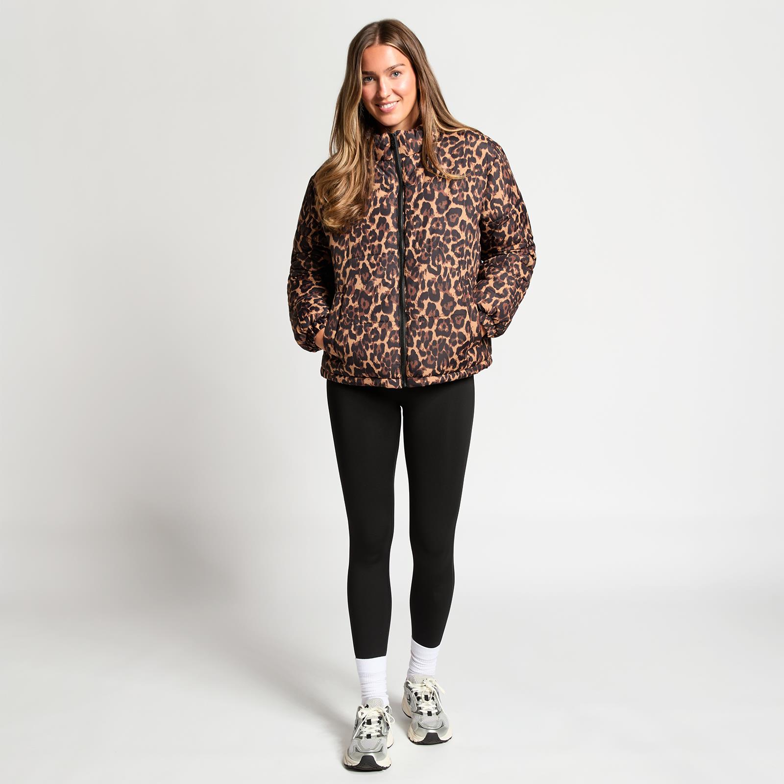 OHS Puffer Jacket Windproof Padded Winter Outerwear Cropped Zip Coat Hiking