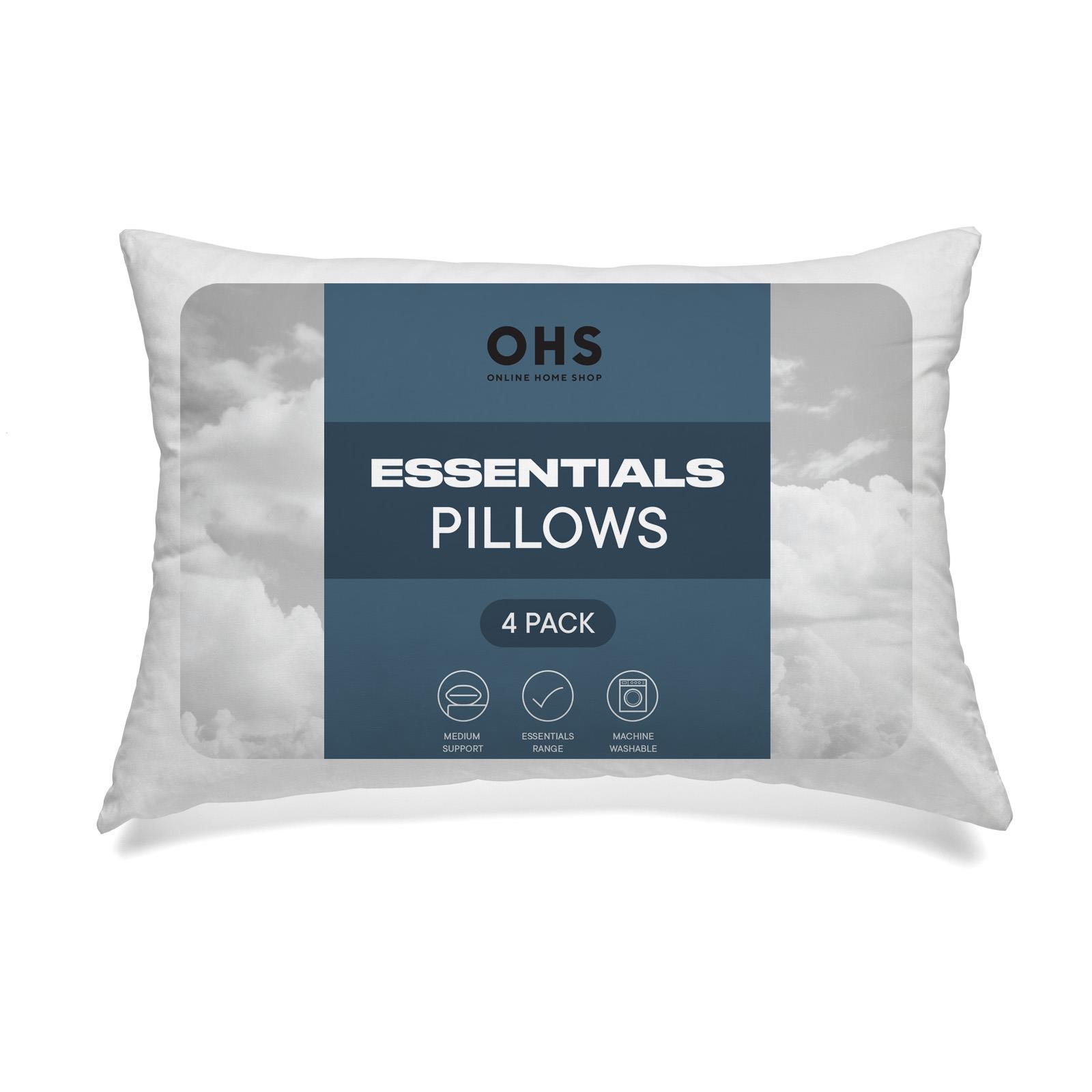 OHS Essentials Pillows Spring and Bounce 2 or 4 Pack Medium Support Pillow