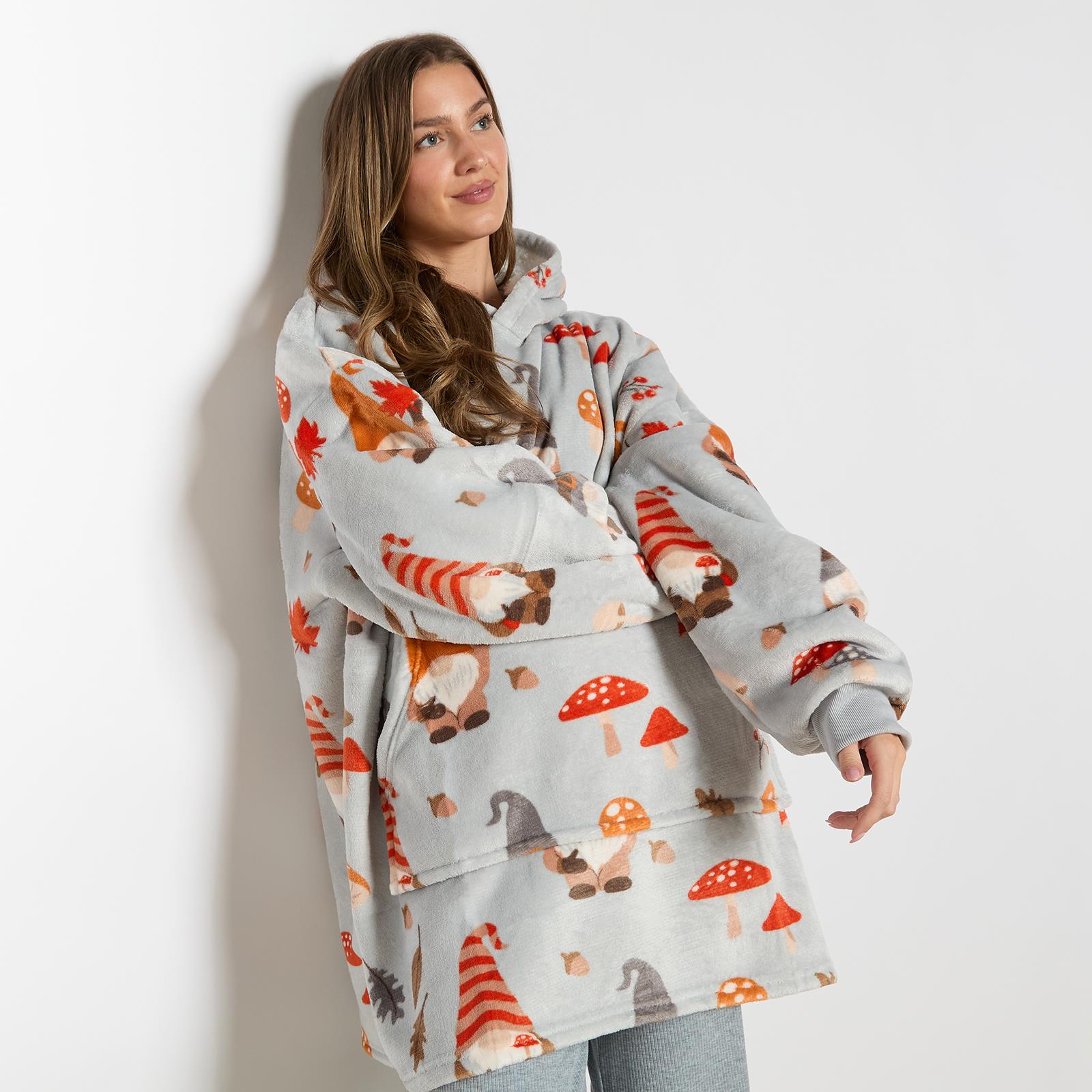 Gonk Hoodie Blanket Sherpa Fleece Oversized Sweatshirt Jumper Autumn Soft Plush