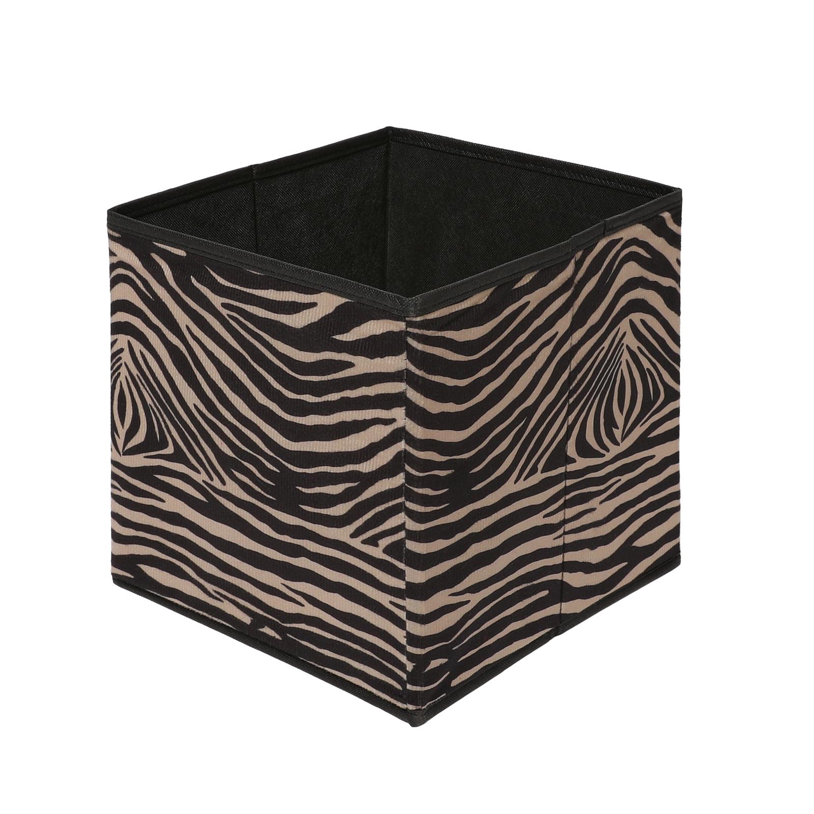 OHS Storage Cube Boxes Animal Print 2/4 Pack Folding Shoe Organiser Tidy Set
