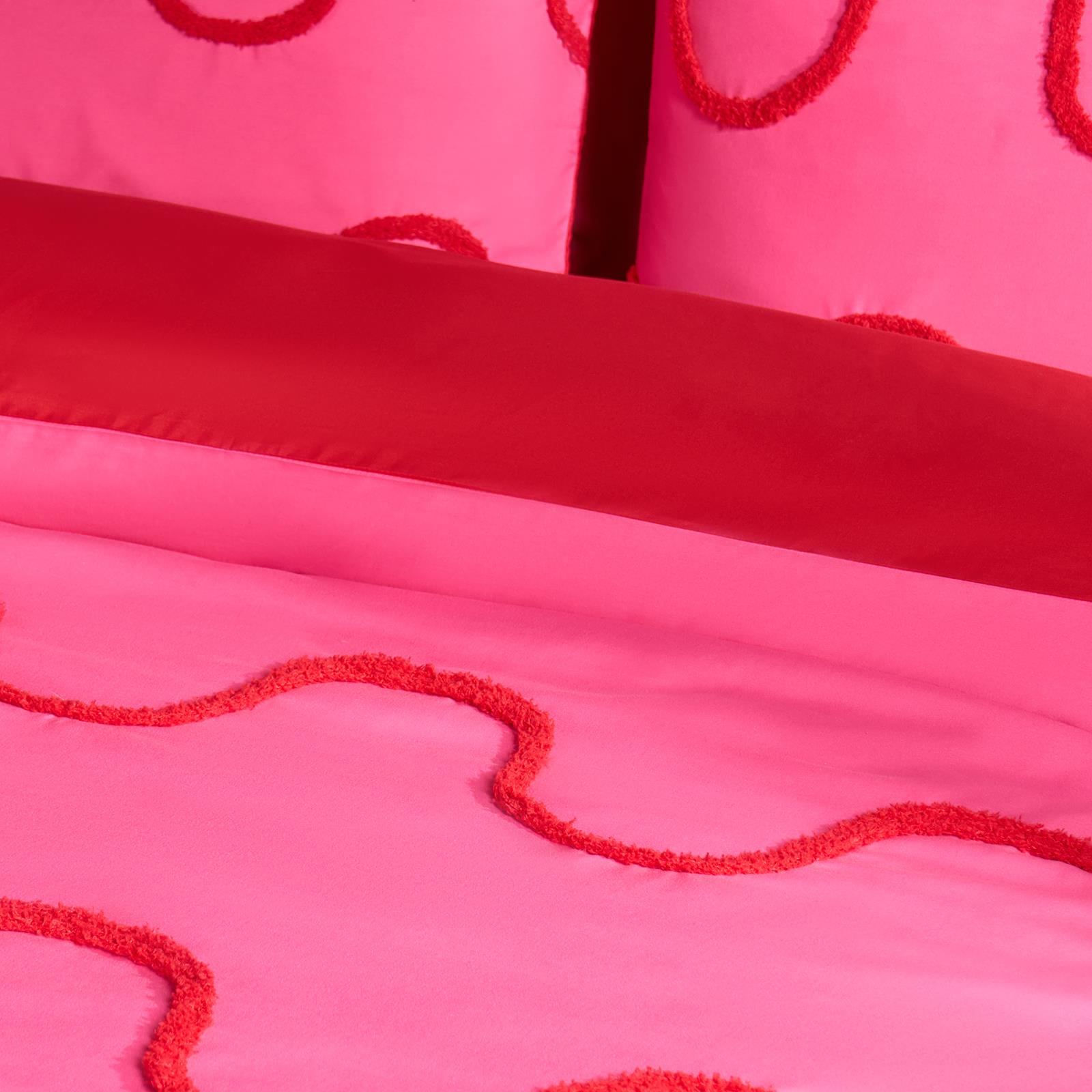 OHS Tufted Wave Bedding Set Soft Modern Duvet Cover with Pillowcase