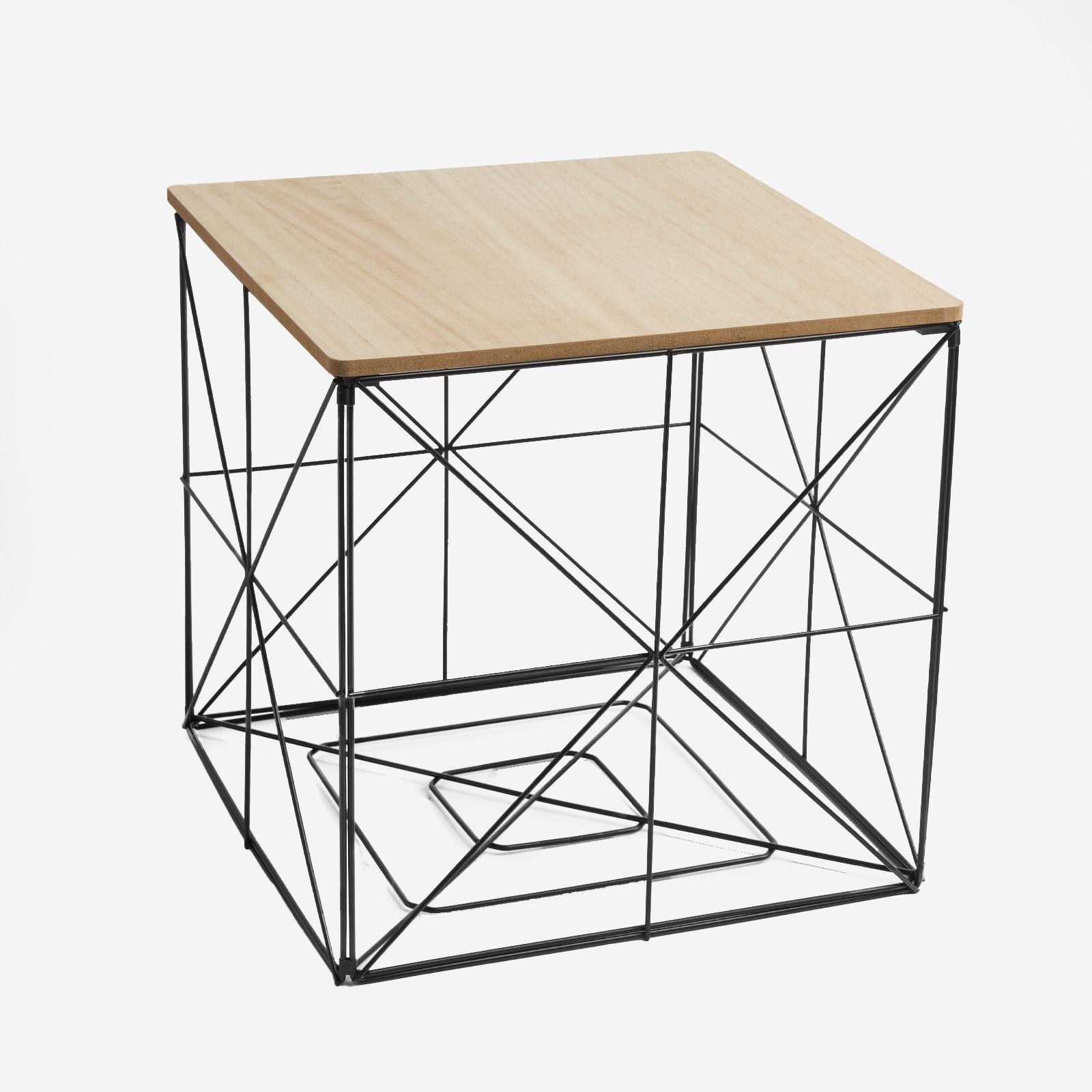 Cube Storage Basket Table Folding Wire Organiser Living Room Home Decor Bedroom