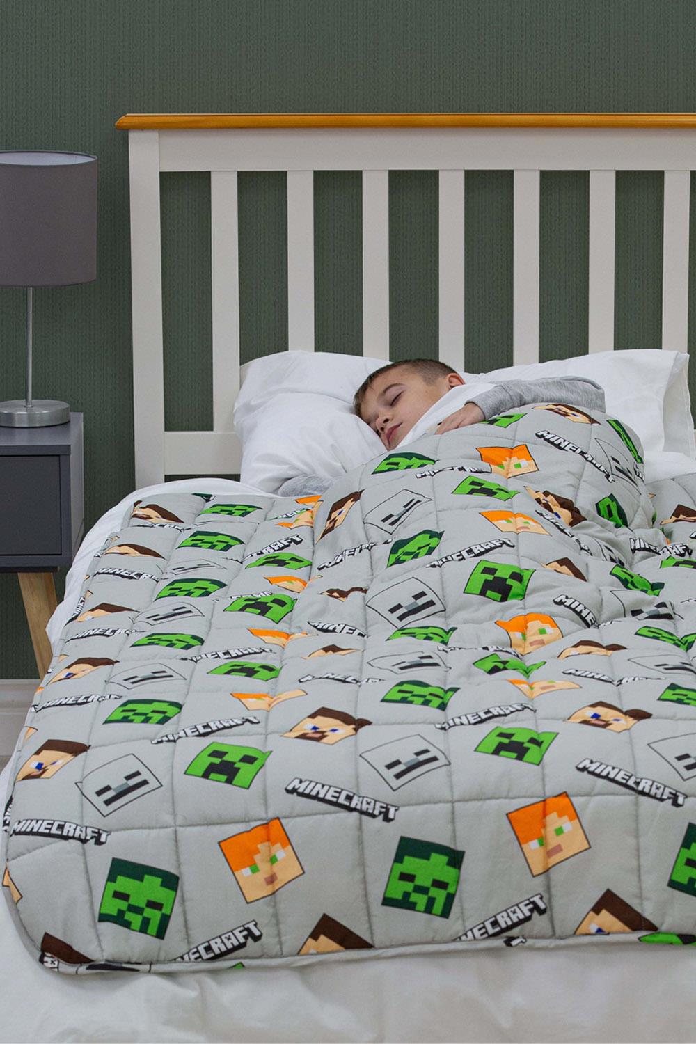 OHS Minecraft Kids Weighted Blanket Relief Sleep Throw - 100 x 150cm - 3kg