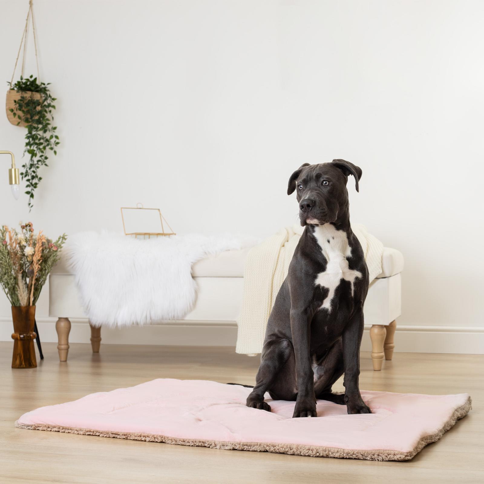OHS Quilted Pet Blanket Soft Sherpa Fleece Animal Dog Cat Throw