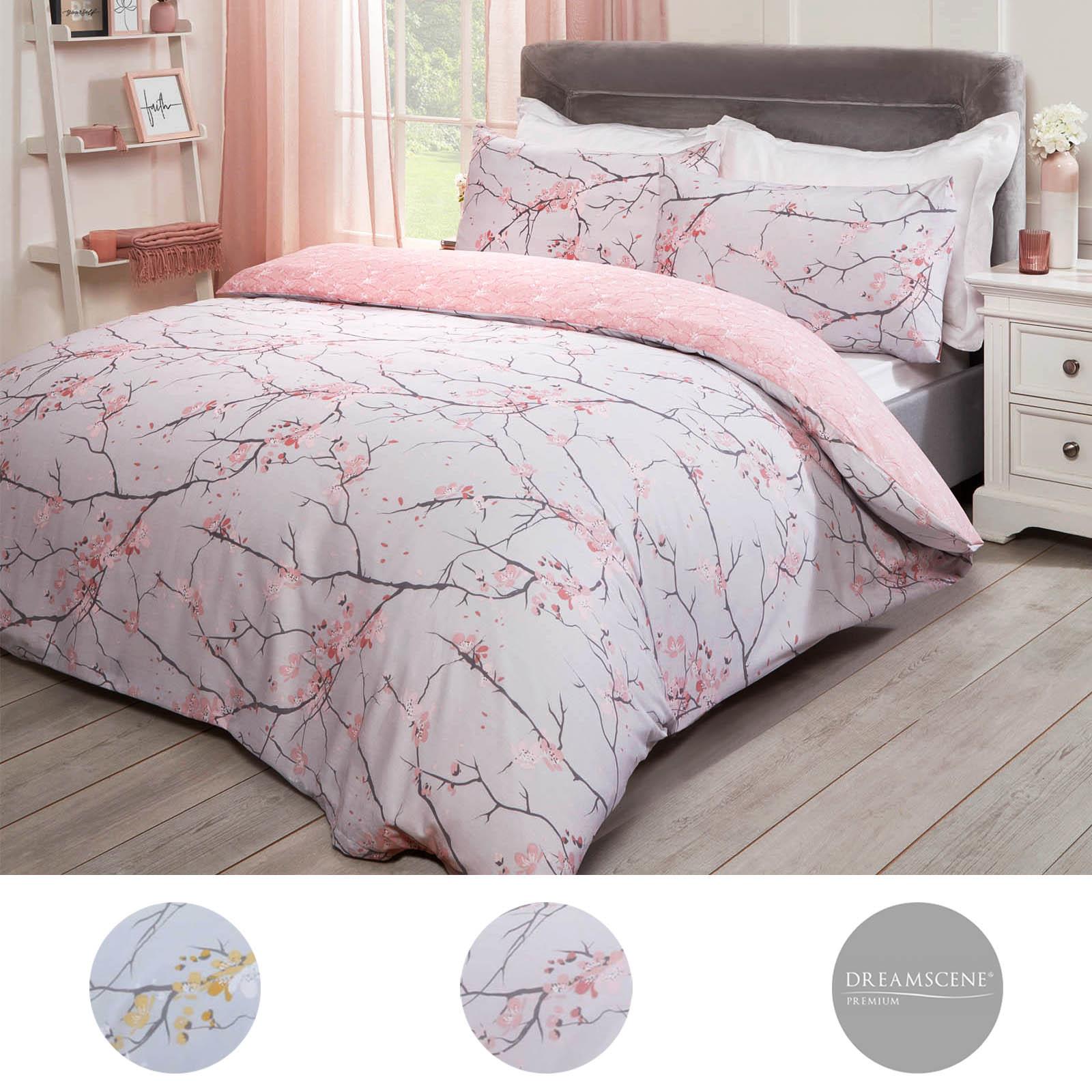OHS Spring Blossoms Duvet Cover with Pillowcases Bedding Set Blush Ochre
