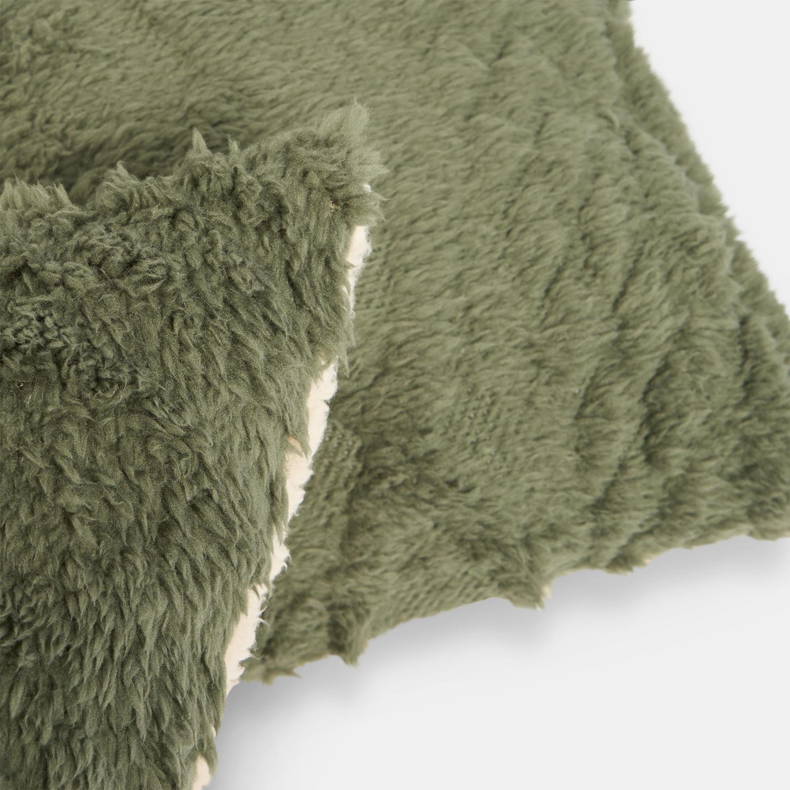 OHS Cable Knit Cushion Covers 2 Pack Sherpa Square Pillowcases Home Decor