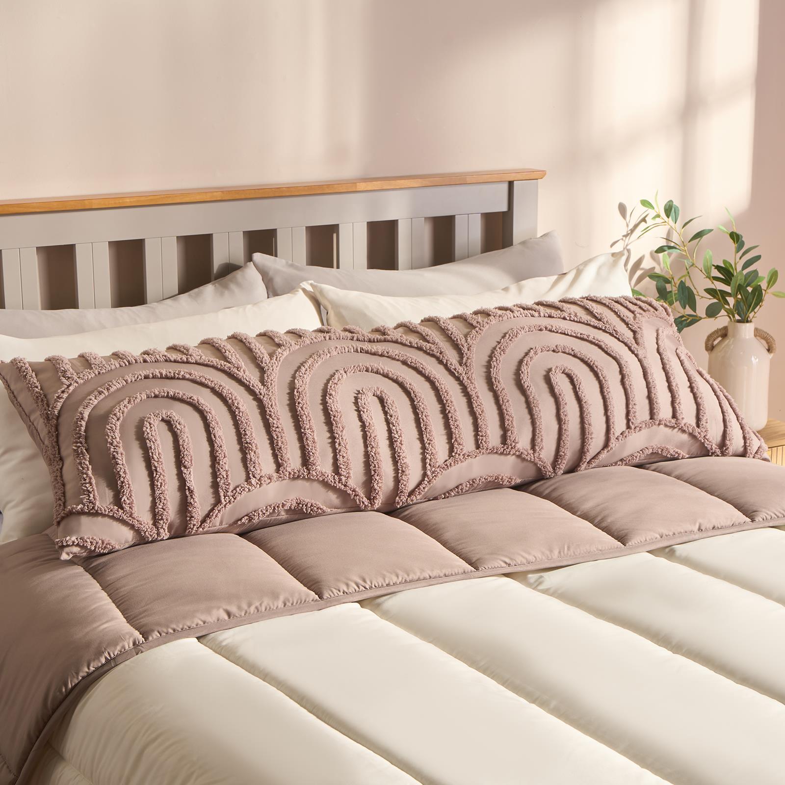 OHS Tufted Arches Bolster Cushion Fleece Soft Maternity Support Filled Pillow