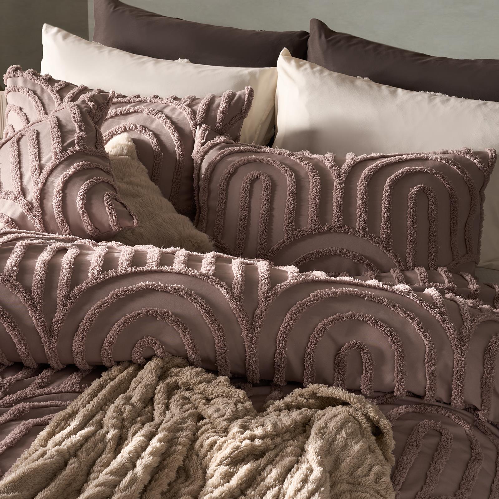 OHS Tufted Arches Bedding Set Duvet Cover with Pillowcase Double King Size