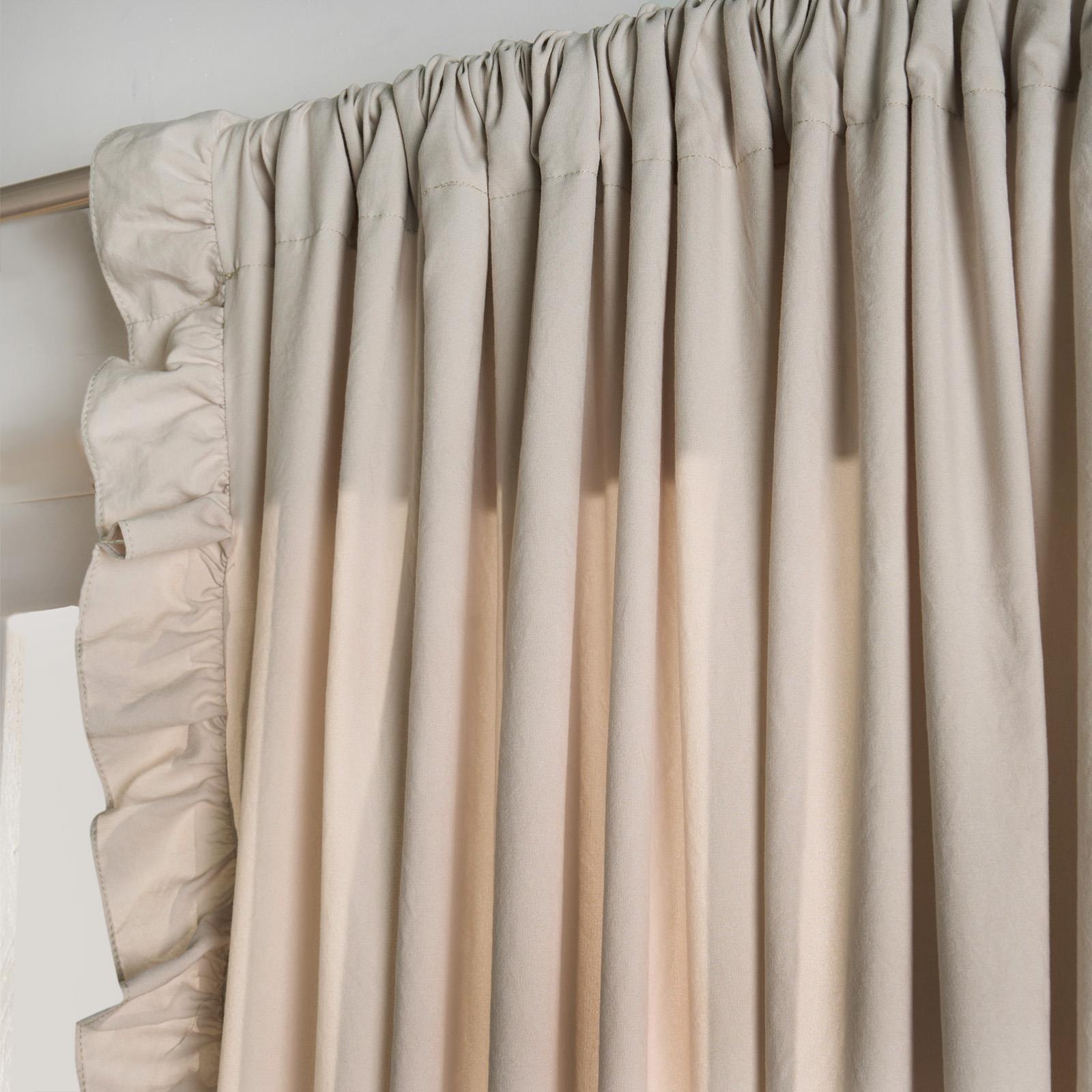 Frill Voile Net Curtains 2 Window Panels Sheer Rod Slot Top Textured Pair Set