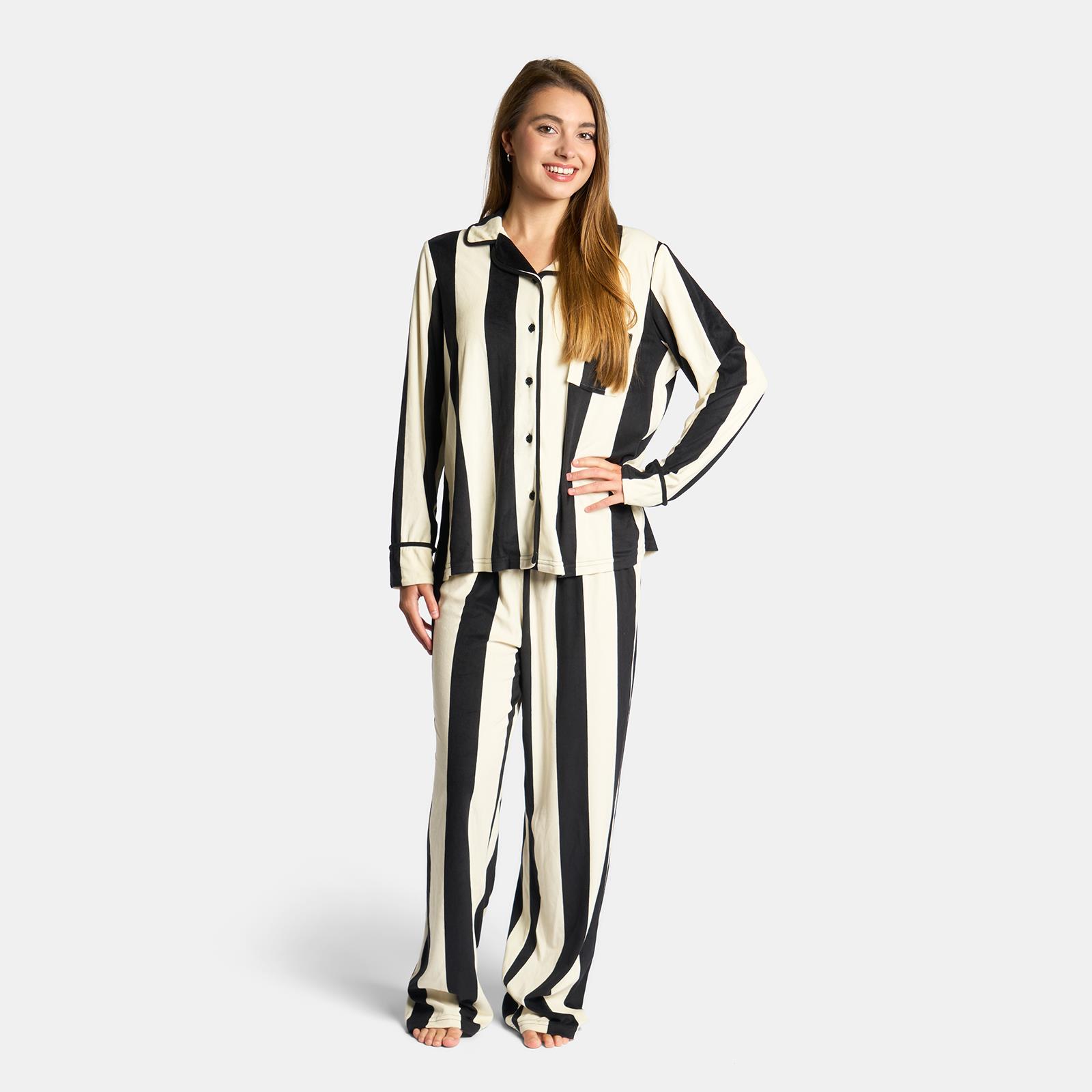 OHS Print Pyjama Set Button Through Soft Womens Kids Loungewear Nightwear