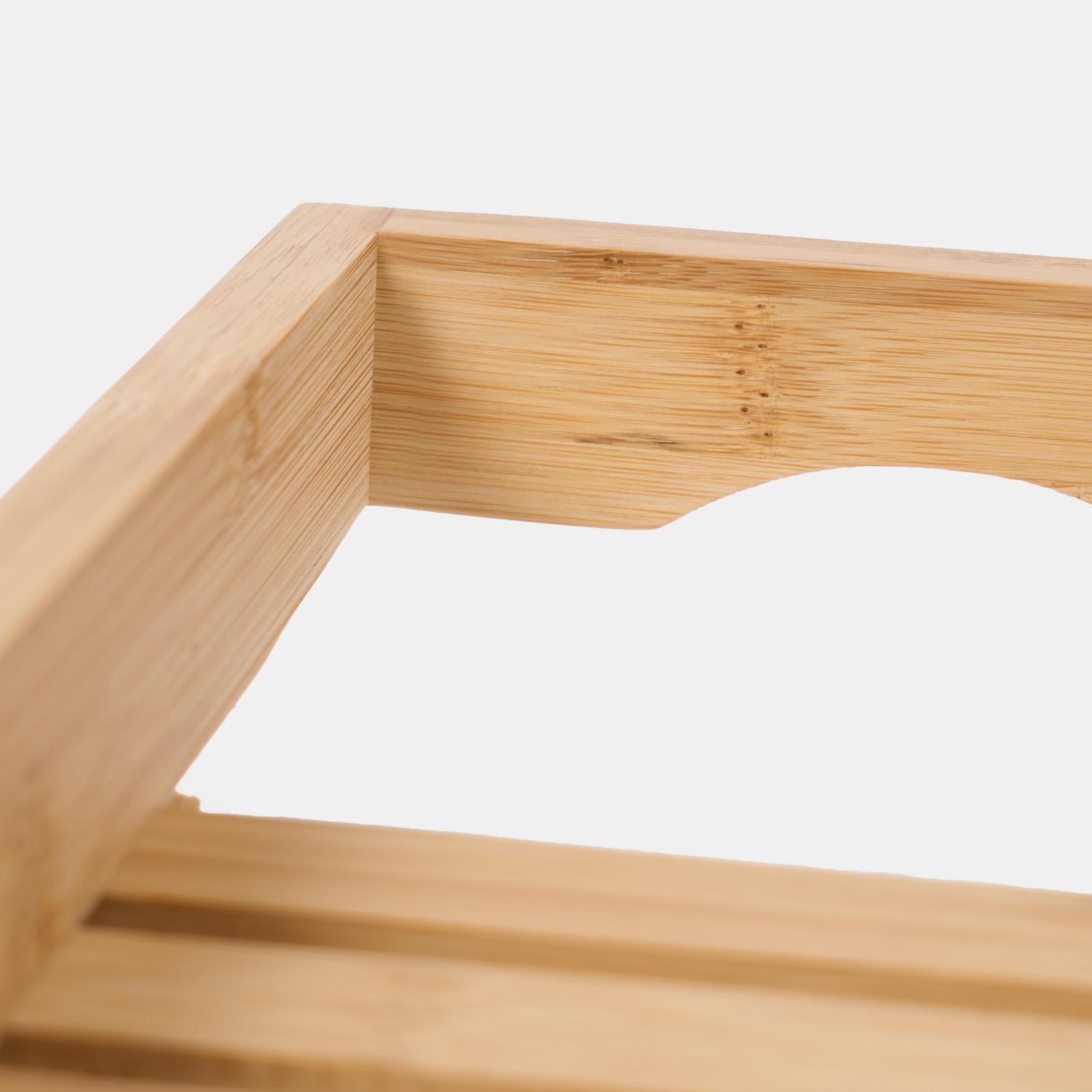 OHS Wooden Bath Tub Rack Storage Bathroom Caddy Shelf Tray Soap Holder Tidy Unit - Picture 12 of 16