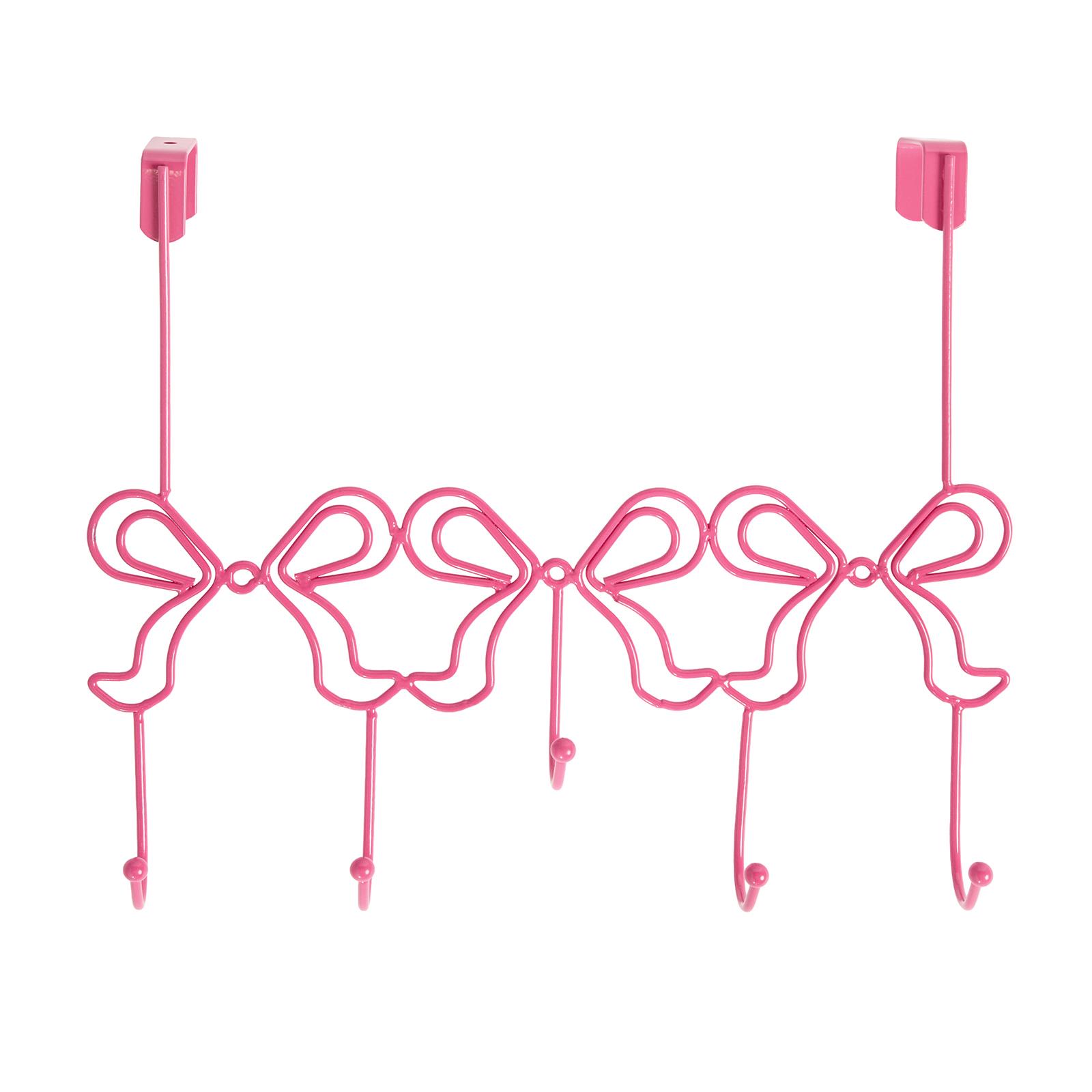 OHS Bows Over the Door Hook Hanger 5 Hooks Metal Coats Towel Rack