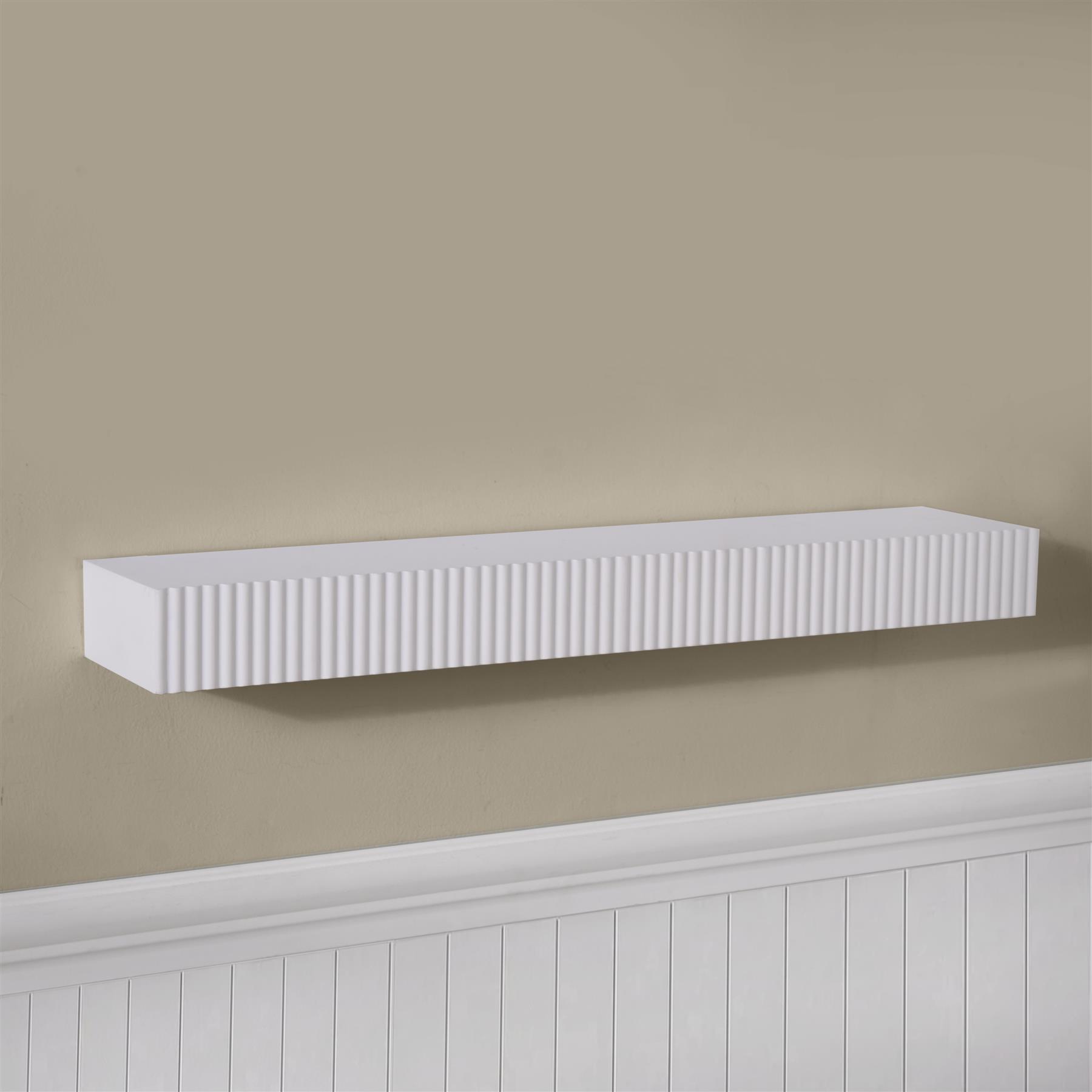 OHS Ribbed Floating Shelf Wall Storage Organiser Home Living Room Decor