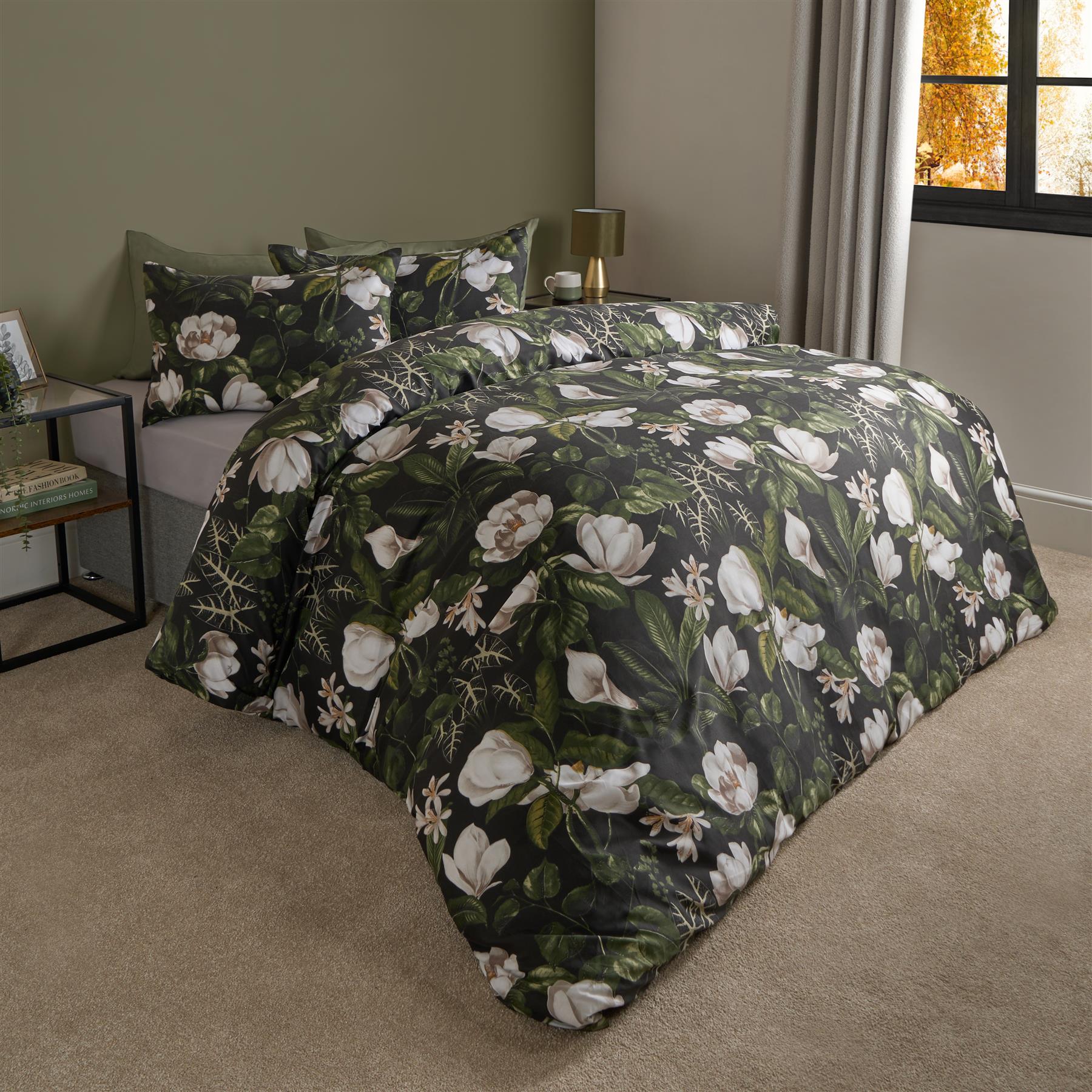 Floral Duvet Cover Quilt Bedding Set Reversible with Pillowcase Double King Size