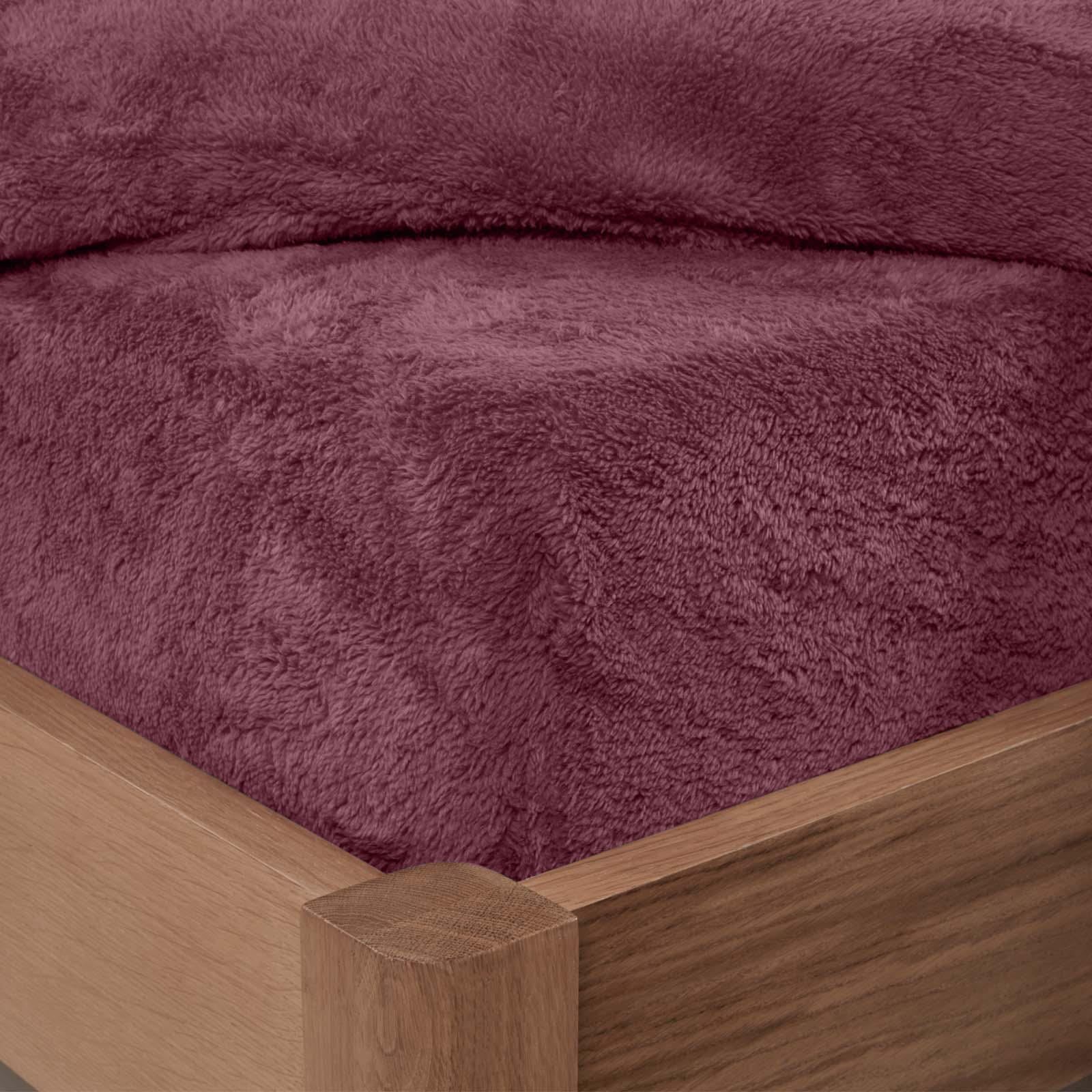 Brentfords Teddy Fleece Fitted Sheet Thermal Warm Single Double King Bedding NEW - Picture 4 of 37