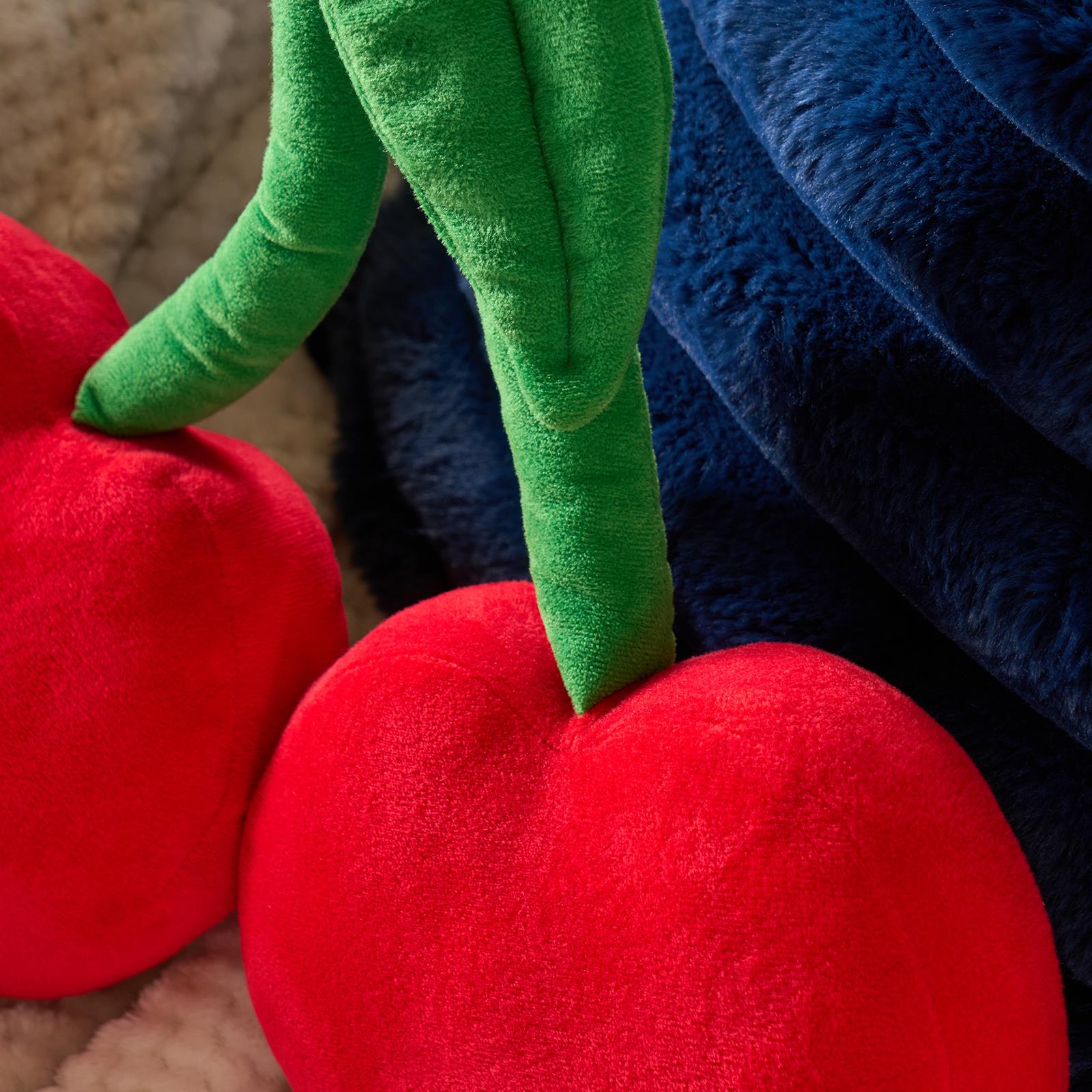 OHS Cherry Shaped Cushion Decorative Filled Scatter Throw Pillow Home Decor
