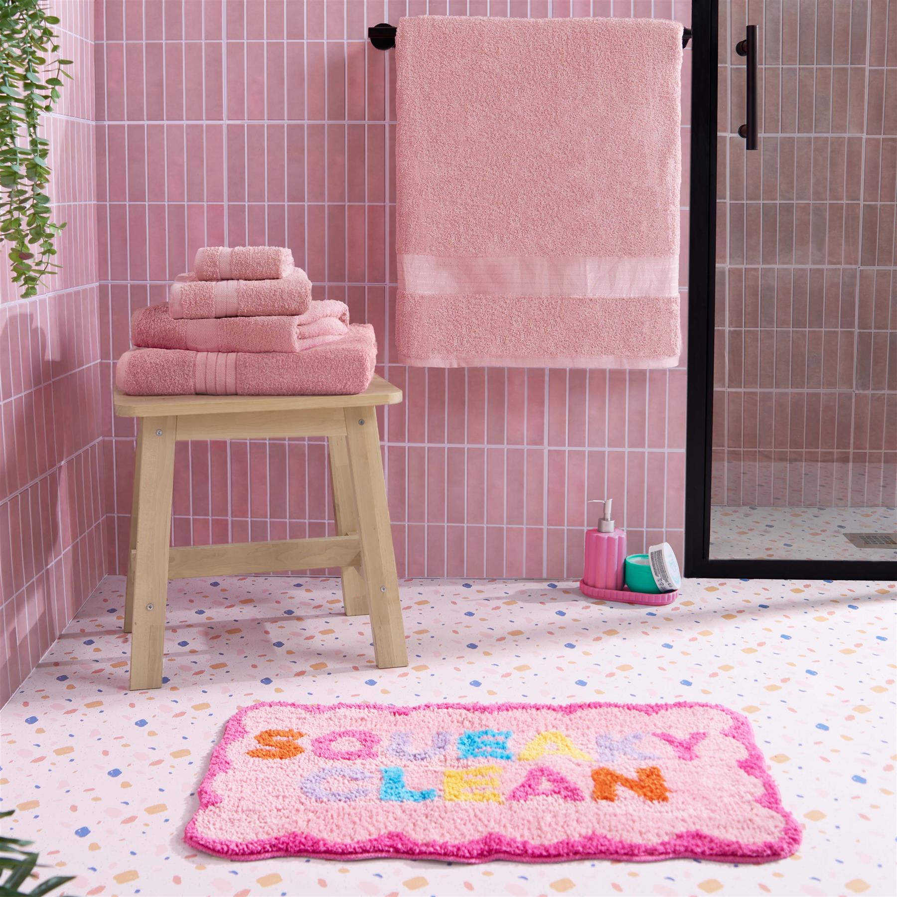 Bath Mat Non Slip Rug Shower Textured Shaggy Absorbent Bathroom Squeaky Clean