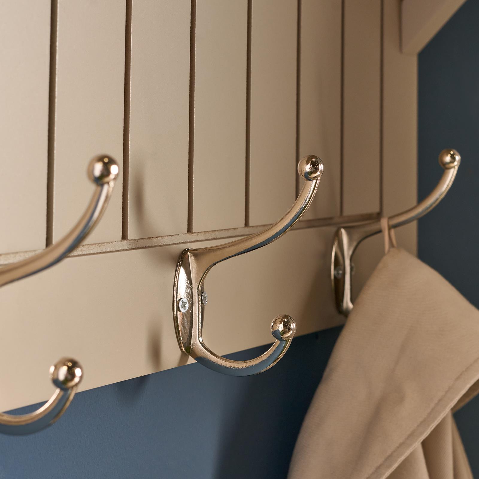 OHS Coat Rack Wall Mounted Shelf Engineered Wood Floating Display Unit