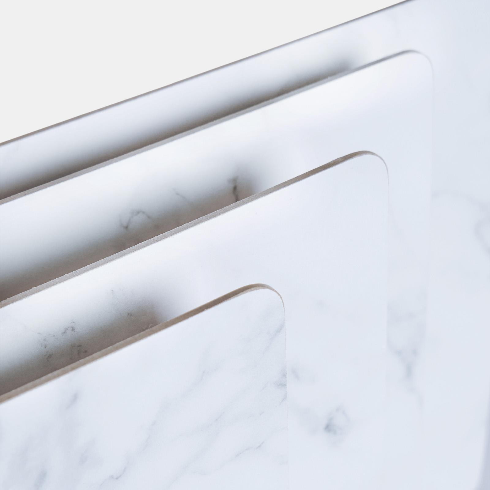 OHS Marble Effect Placemat Coaster 4 Set Luxury Table Mats Home Decor