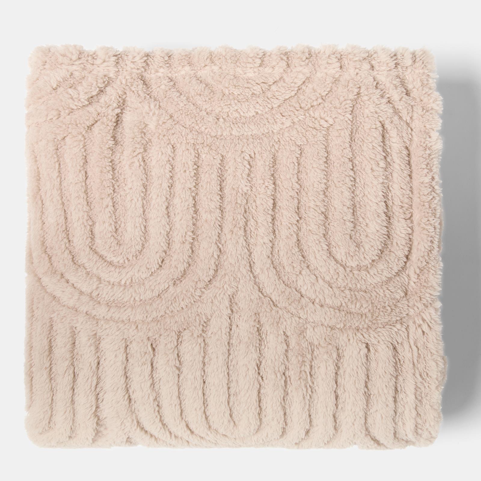 OHS Tufted Arches Throw Teddy Fleece Blanket Winter Soft Warm Bedspread