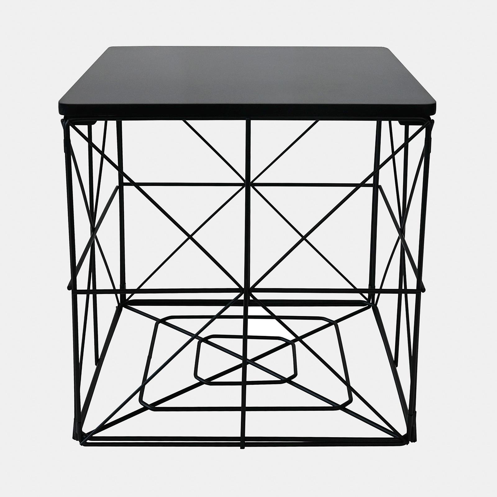 Cube Storage Basket Table Folding Wire Organiser Living Room Home Decor Bedroom