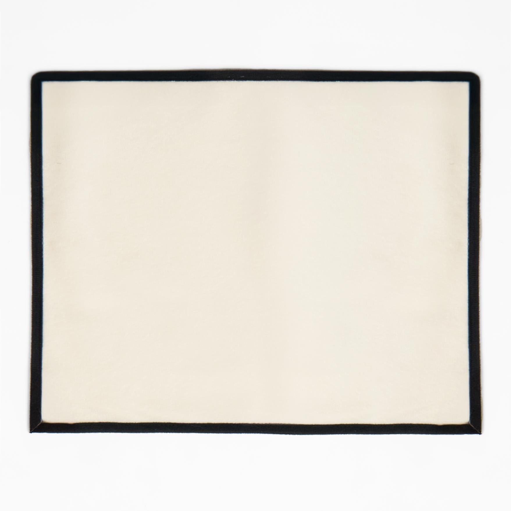 OHS Piped Trim Table Mats Runner Set Matte Velvet Placemats Home Decor