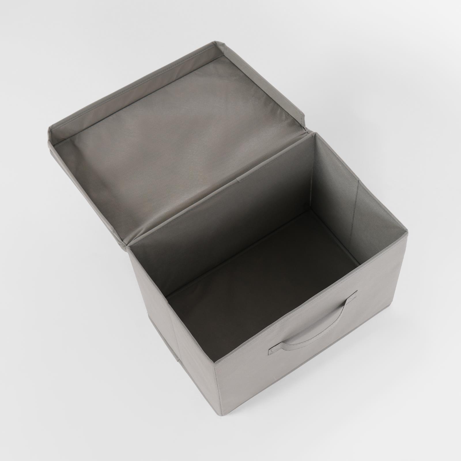 Storage Box Foldable Fabric Lid Toys Books Organiser Space Saving Clothes Bin