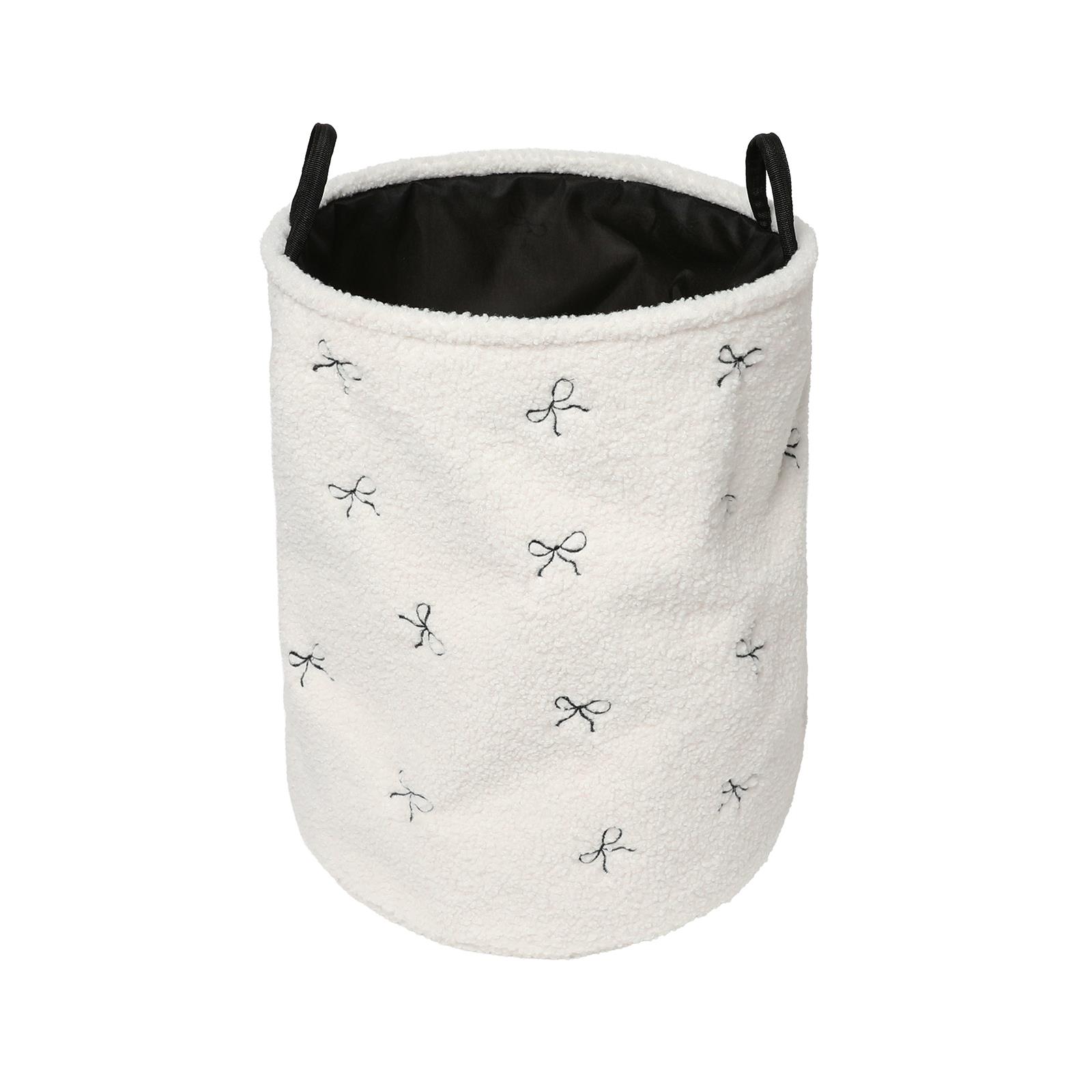 OHS Storage Basket Handles Boucle Fleece Laundry Clothes Organiser