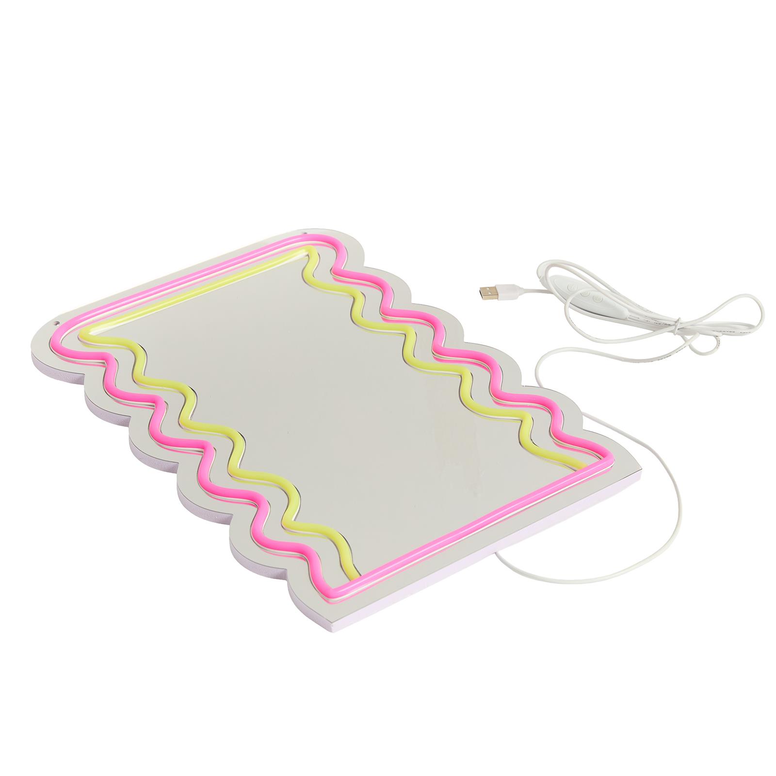 OHS LED Wall Mirror with USB Illuminated Light Up Make Up Cosmetic Vanity