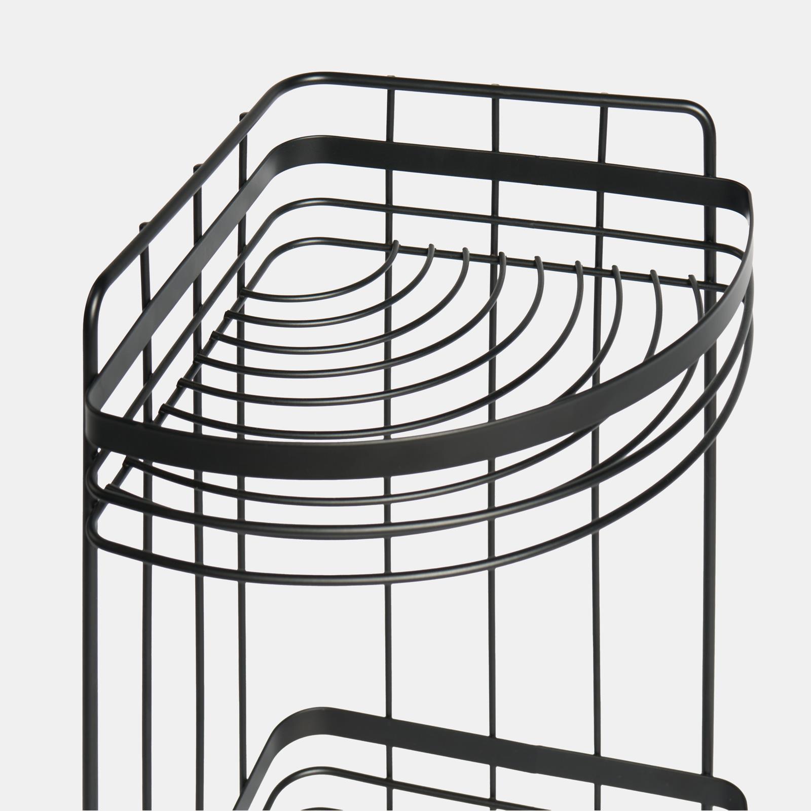 OHS 3 Tier Shower Caddy Bathroom Organiser Plastic Freestanding Corner Shelf