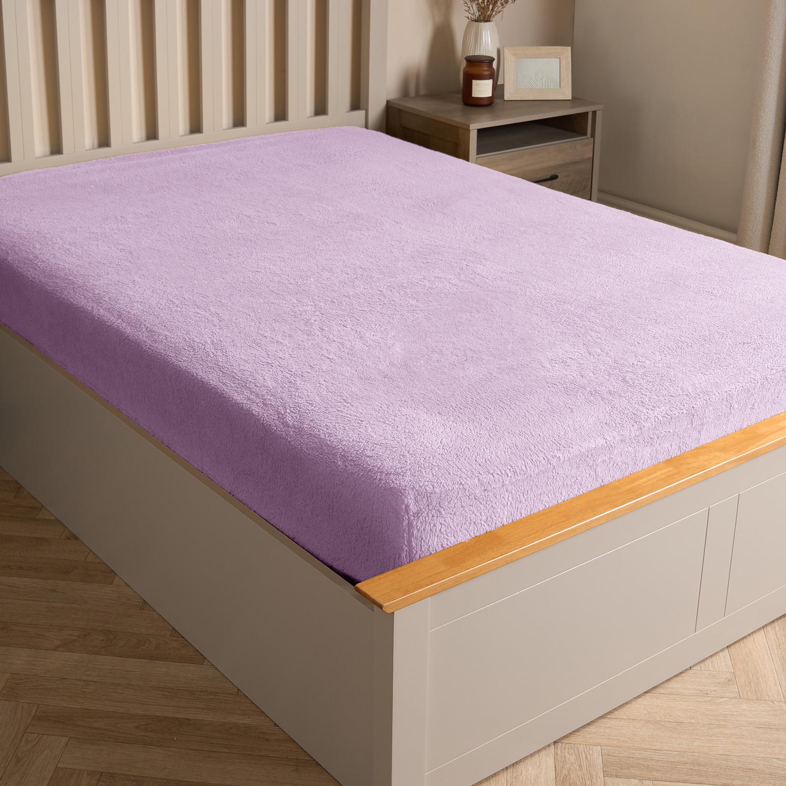 Brentfords Teddy Fleece Fitted Sheet Thermal Warm Single Double King Bedding NEW - Picture 14 of 37