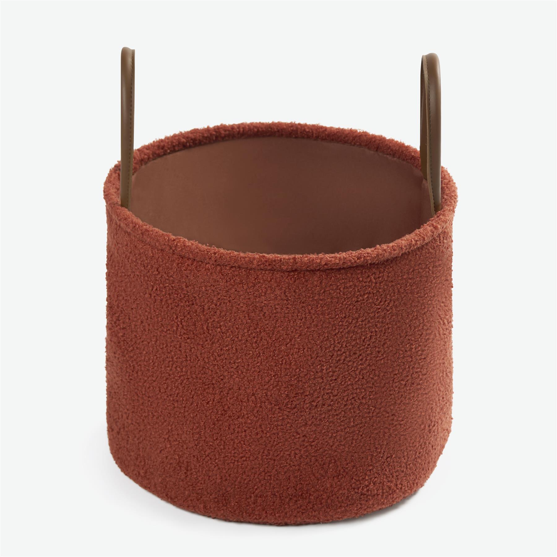 OHS Storage Basket Handles Boucle Fleece Laundry Clothes Organiser