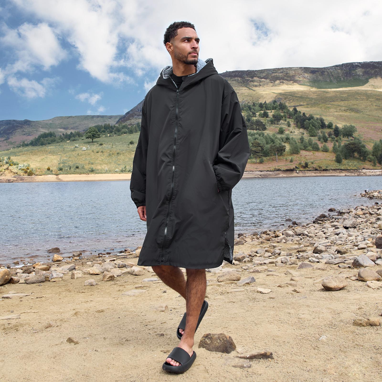 OHS Drying Changing Robe Sherpa Lined Water Resistant Oversize Coat Adults Kids