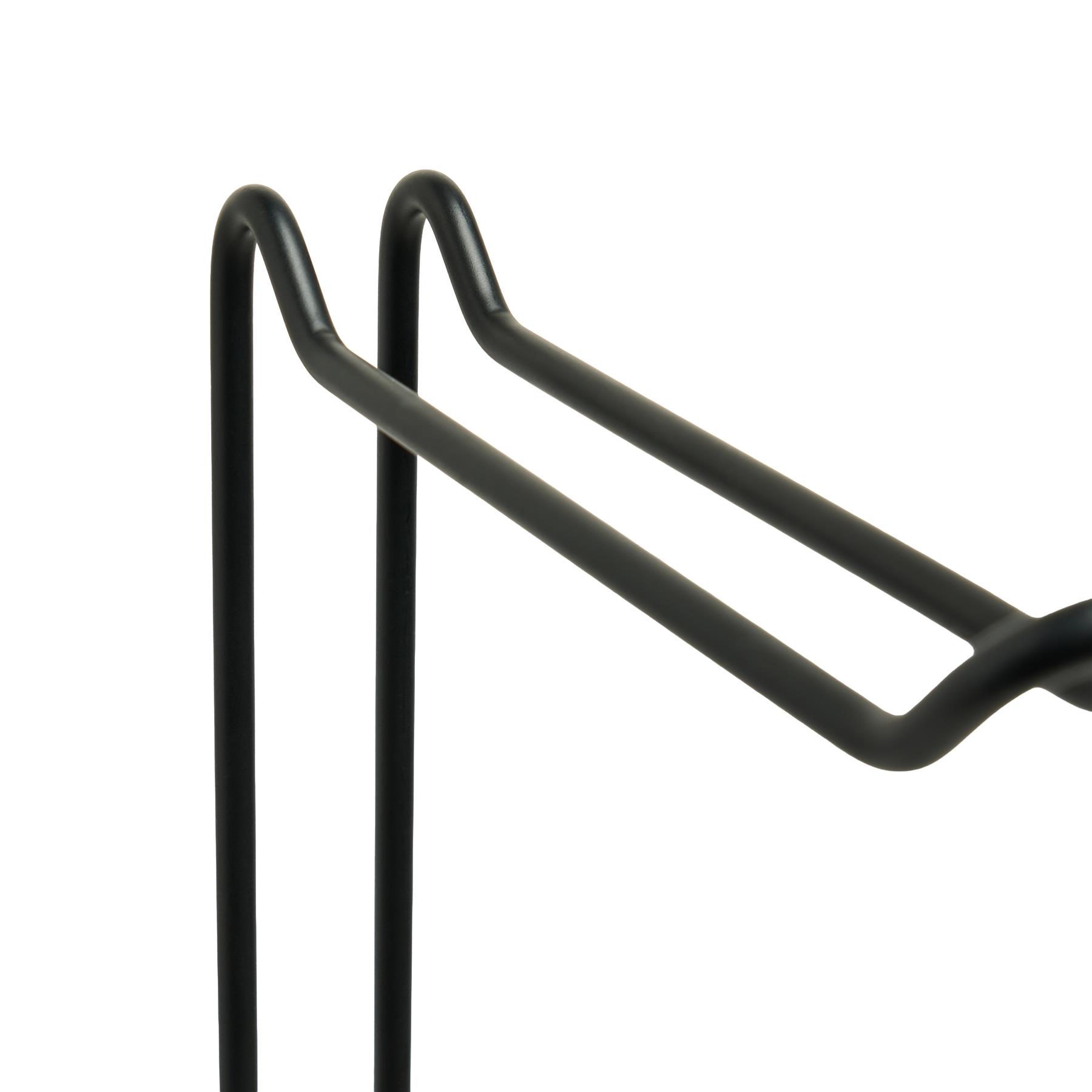 OHS Wire Toilet Roll Holder Free Standing Storage Rust Resistant Metal, Black