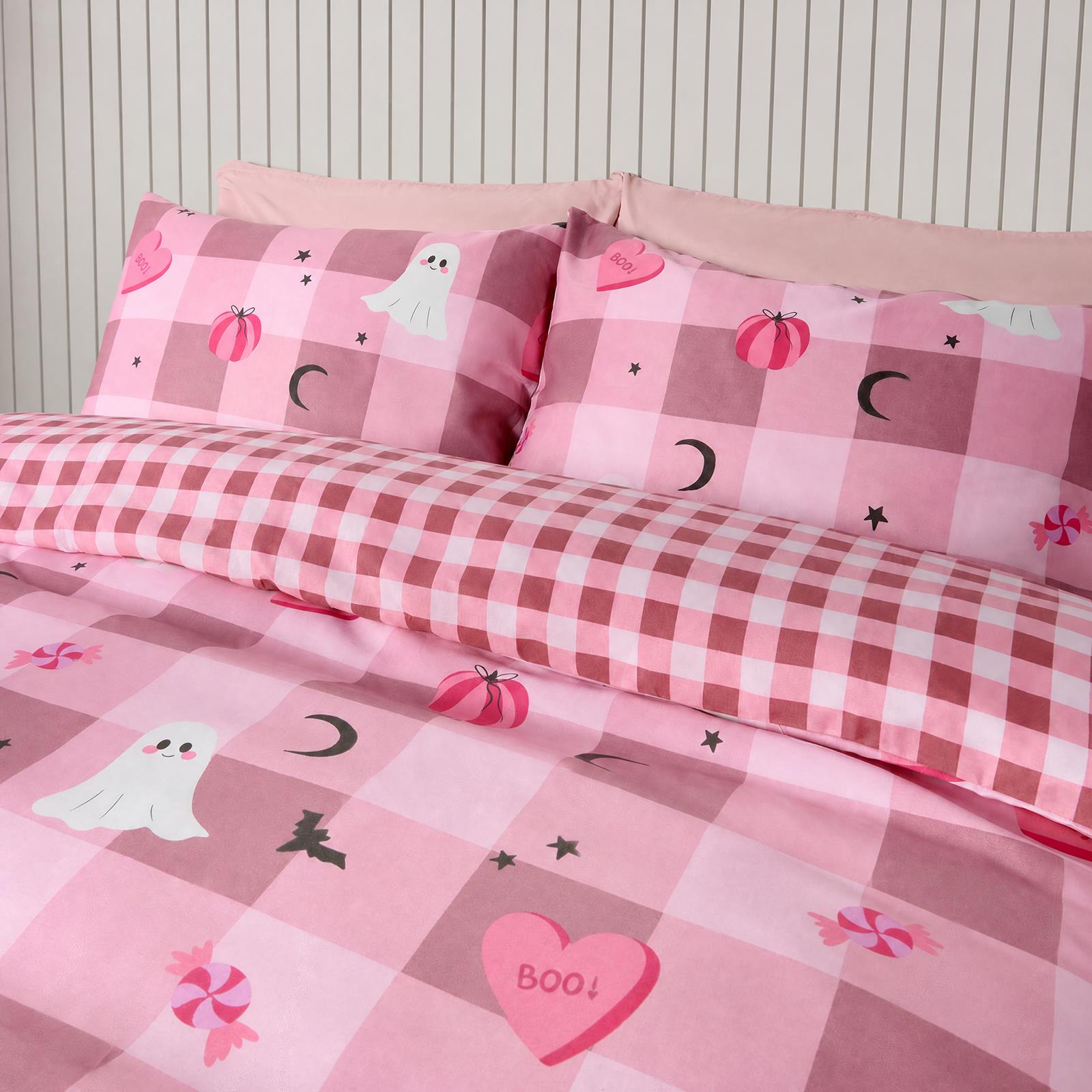 OHS Halloween Duvet Cover Pillowcase Bedding Set Kids Childrens Pumpkin Quilt