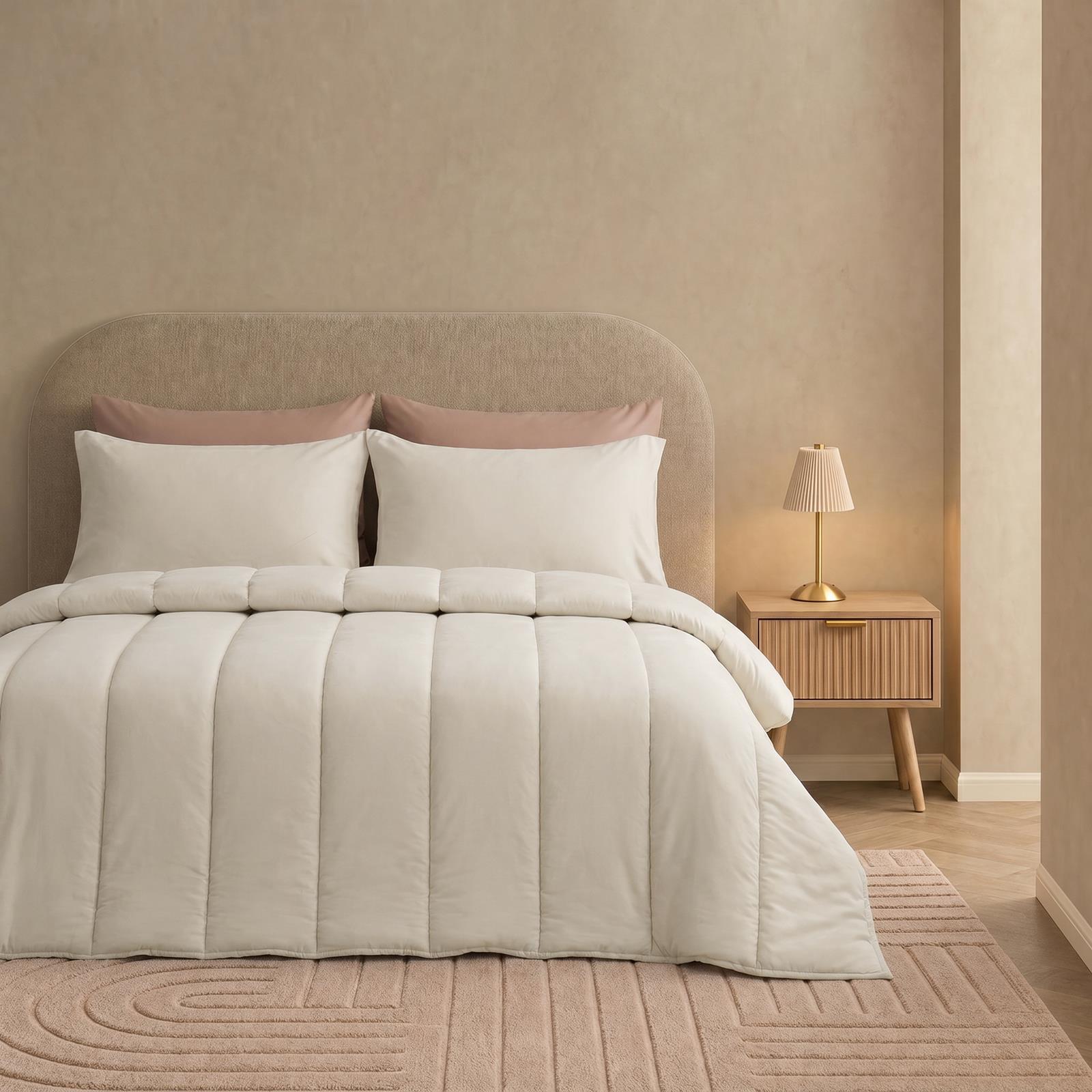 OHS Coverless Duvet & Pillowcase 10.5 Tog Bedding Set Easy Care Reversible