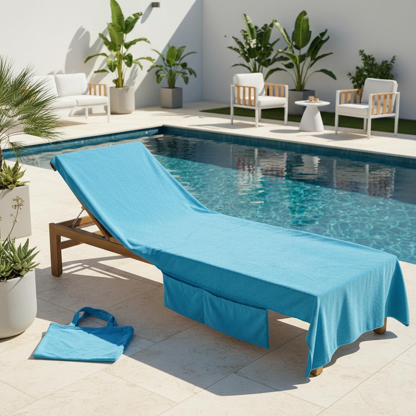 OHS Beach Towel Bag Microfiber Quick Dry Absorbent Bath Large Travel Spa