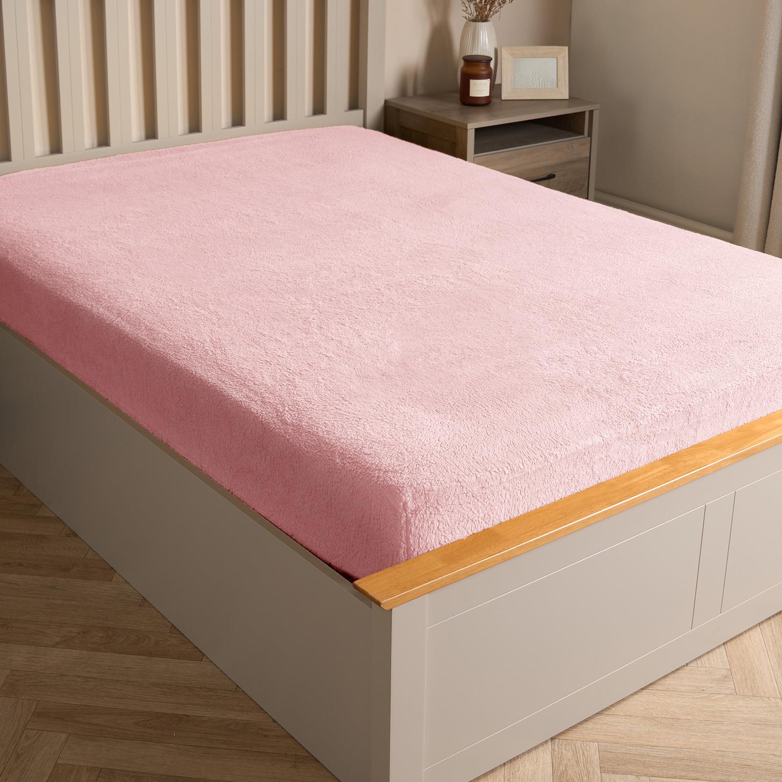 Brentfords Teddy Fleece Fitted Sheet Thermal Warm Single Double King Bedding NEW - Picture 23 of 37