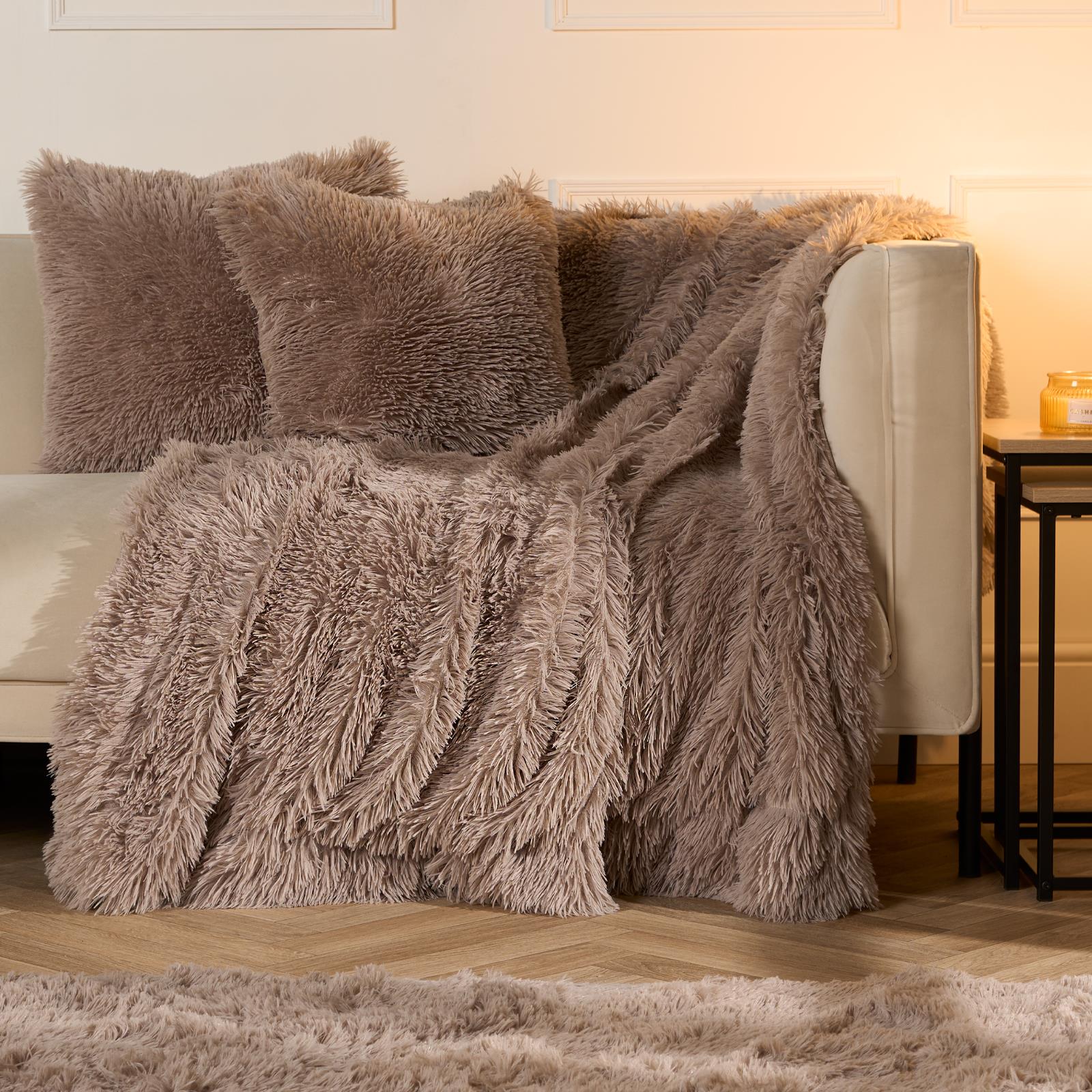 OHS Ultra Soft Fluffy Fleece Throw Luxurious Bed Couch Blanket
