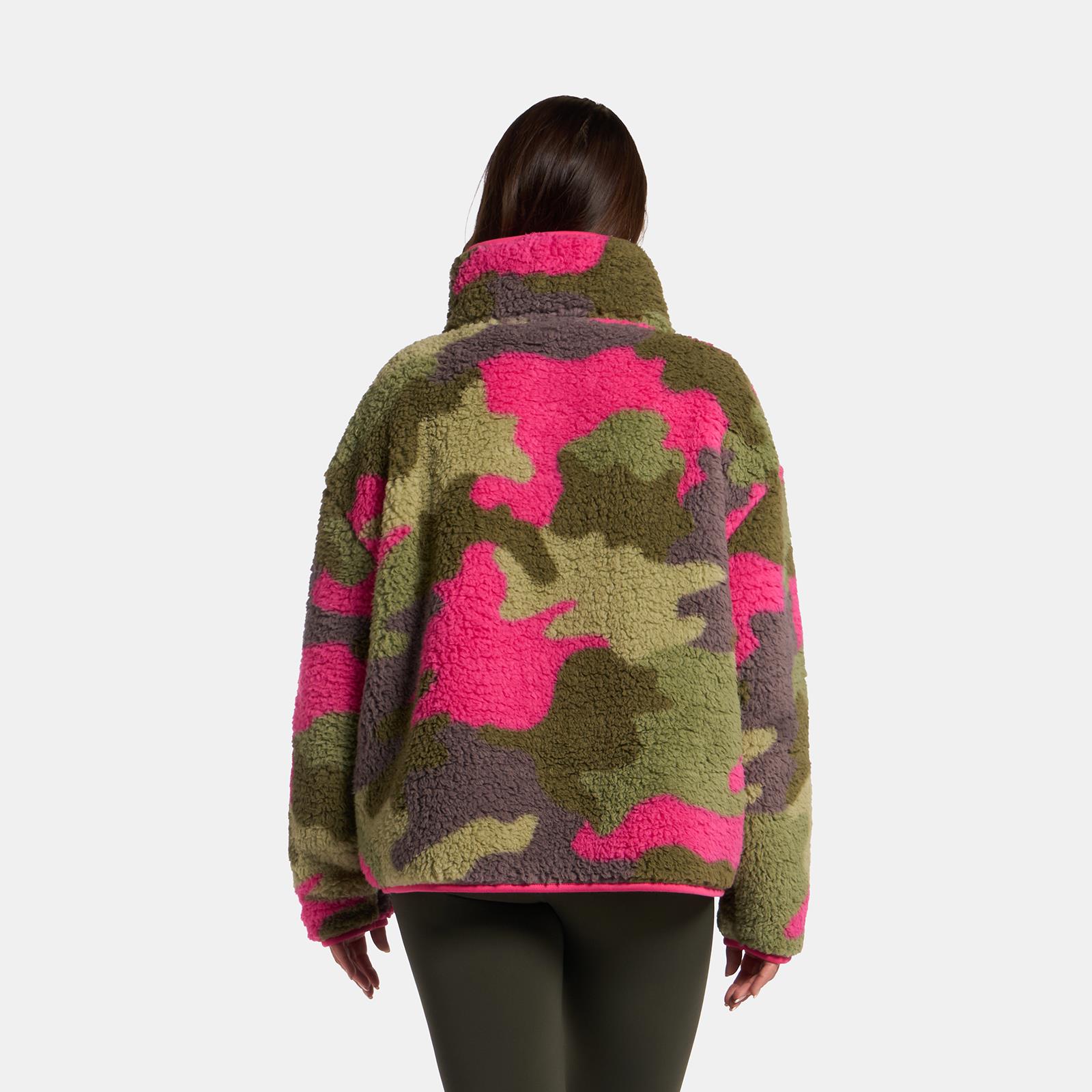 OHS Camo Half Zip Hoodie Teddy Fleece Winter Thermal Jumper Pullover Sweatshirt