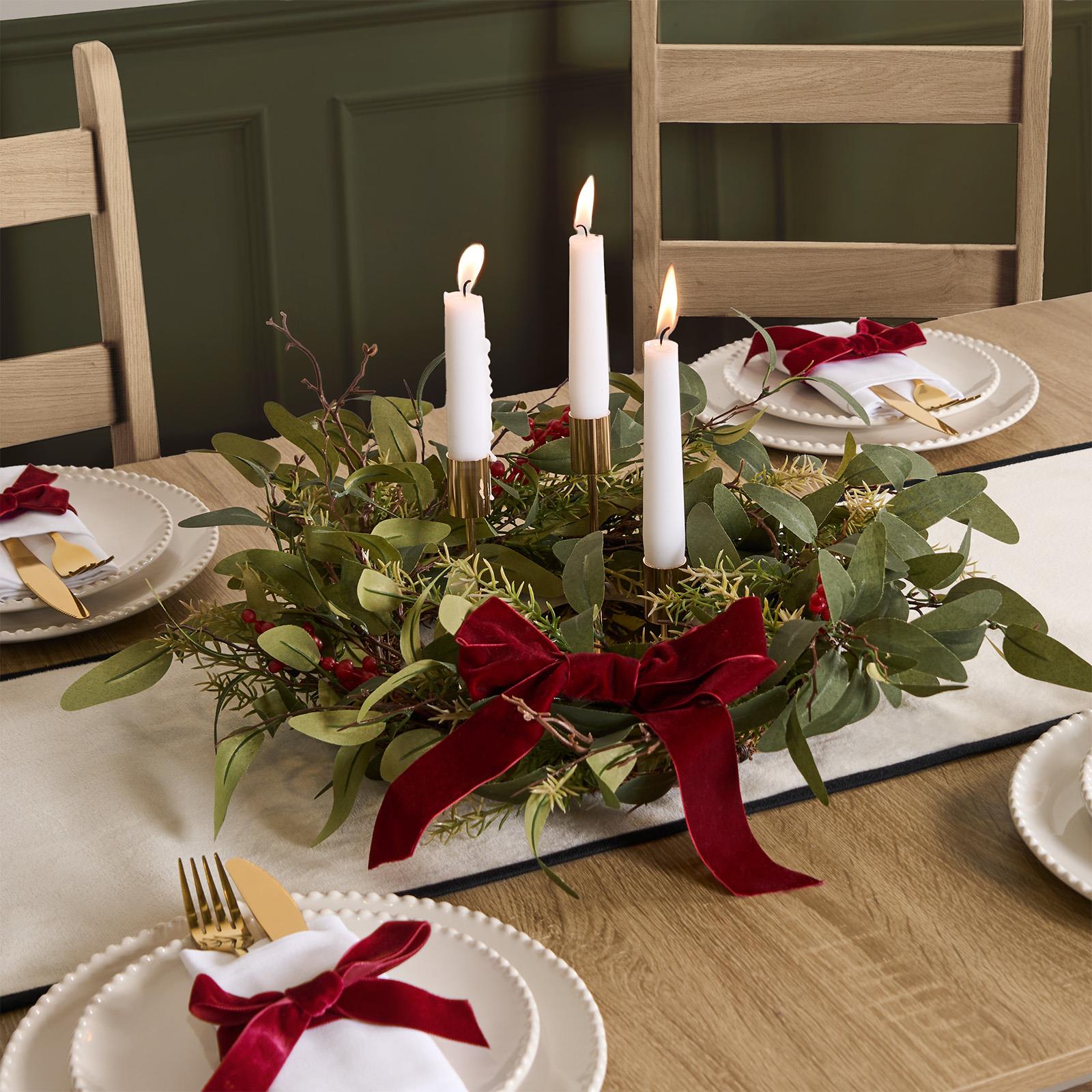OHS Artificial Xmas Wreath Door Wall Home Party Table Decor Winter Spring