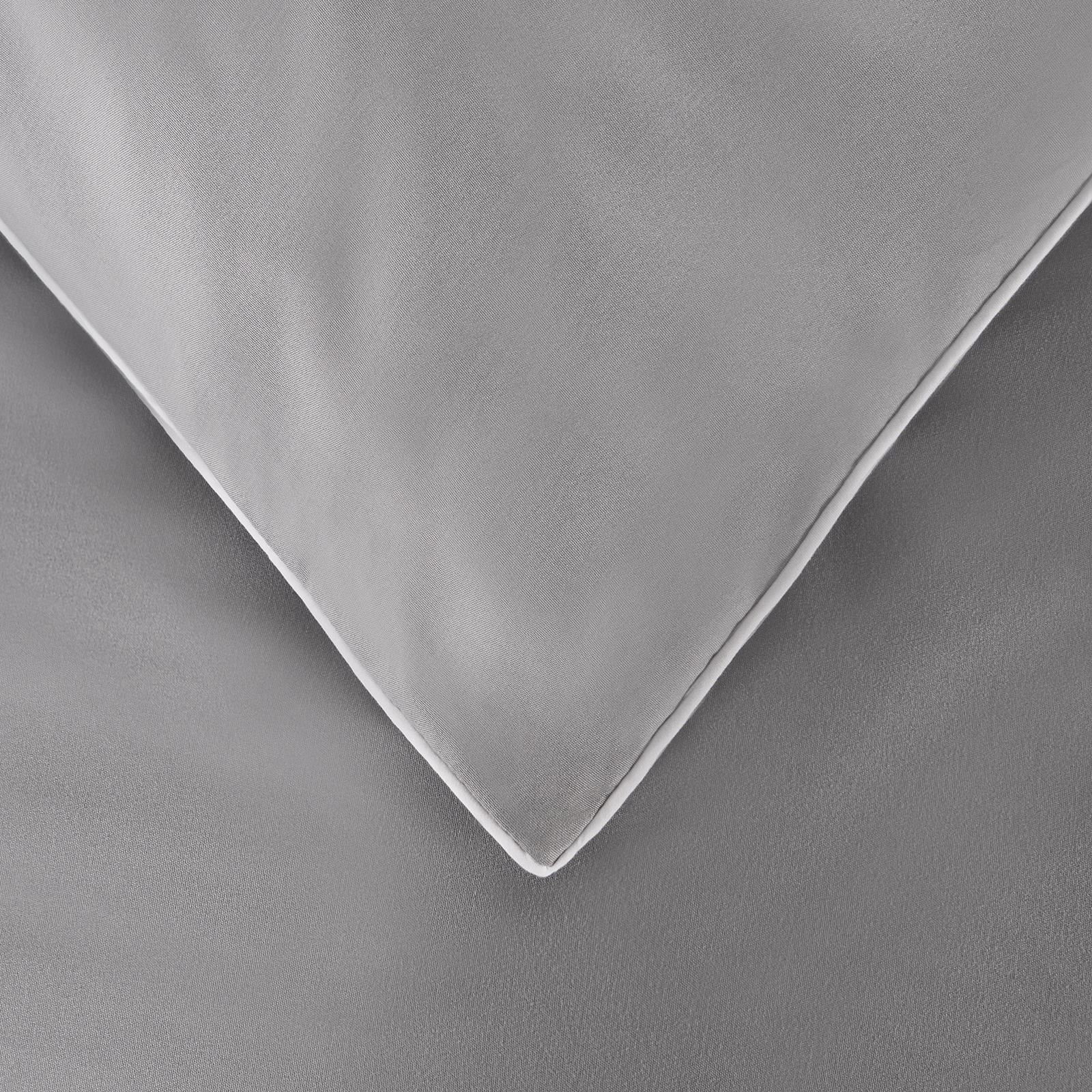 OHS Piped Edge Duvet Cover Set Soft Quilt Pillowcase Bedding Double King Size