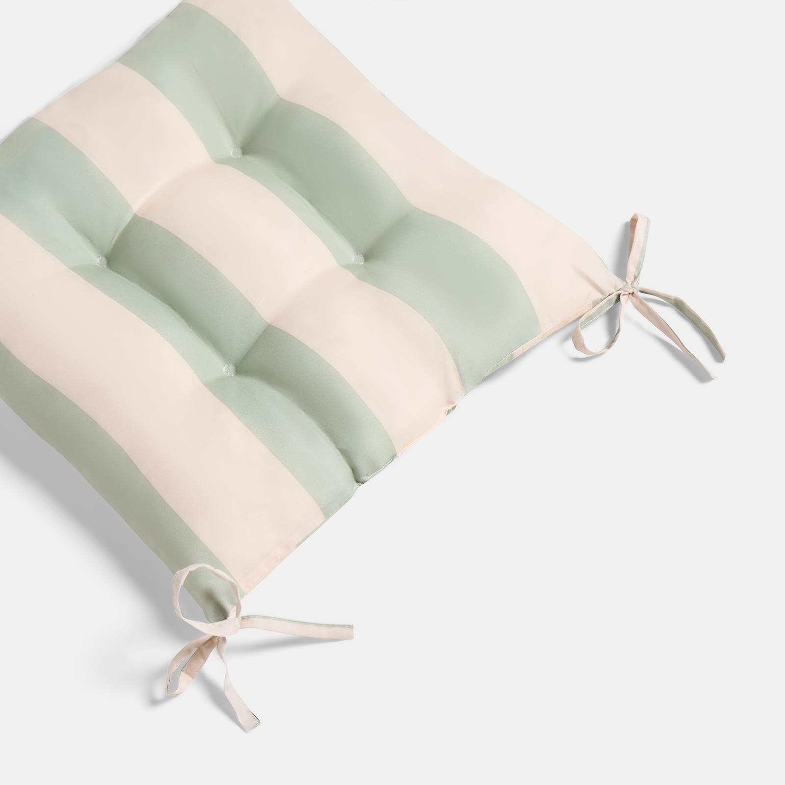OHS Seat Pads 2 Water Resistant Outdoor Cushions Garden Chair Covers Ties
