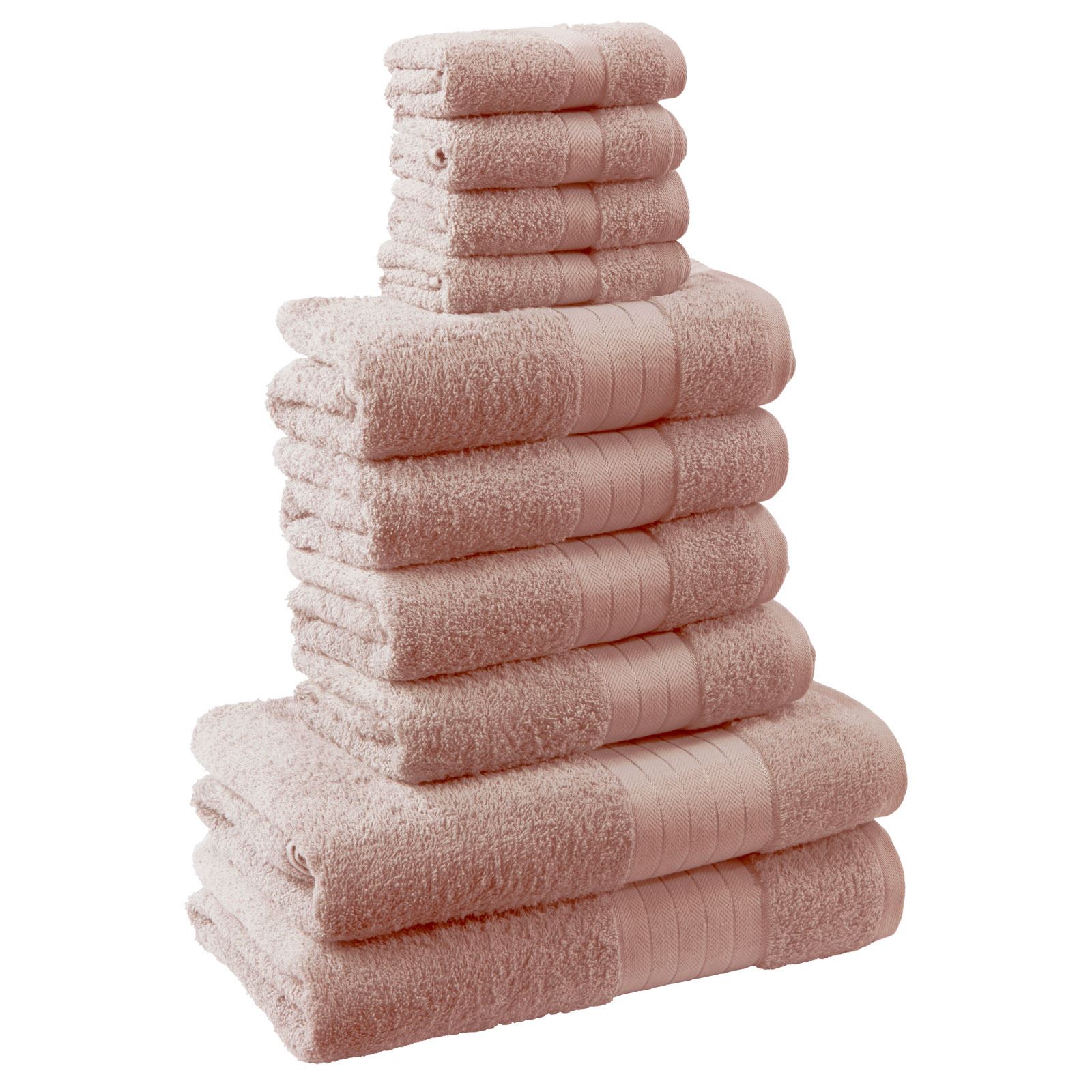 Luxury Soft 10 Piece 100 Cotton Towel Bale Set Face Hand Bath Bathroom