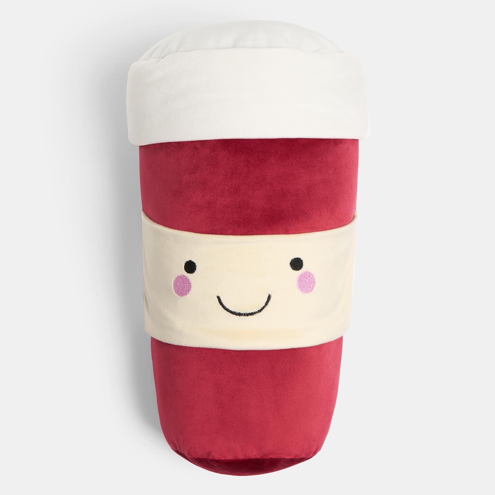 OHS Coffee Cup Cushion Decorative Filled Scatter Throw Pillow Home Decor