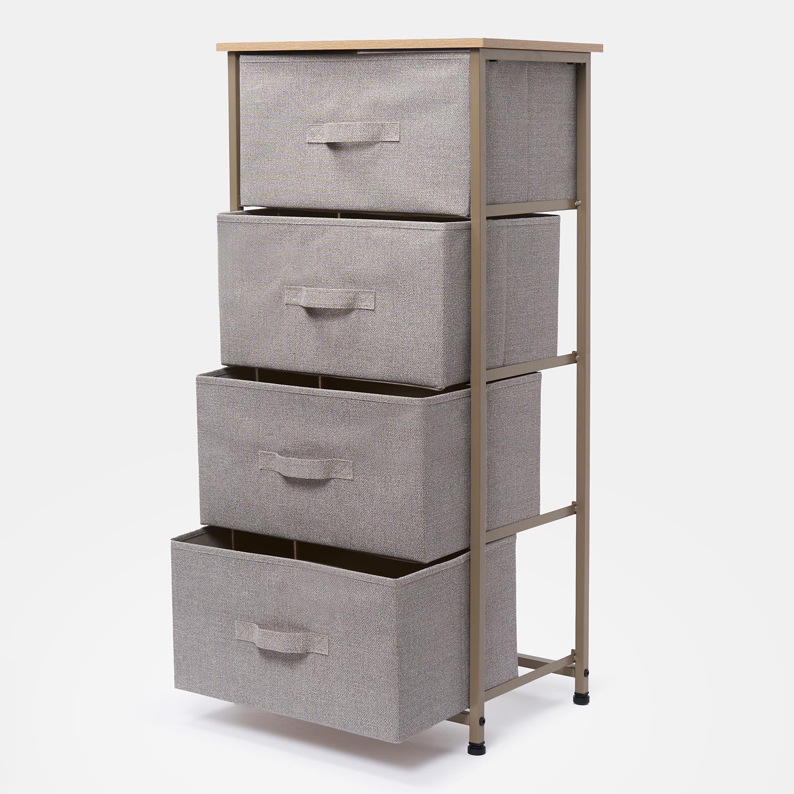 Fabric Cabinet Bedside 2/3/4 Drawers Storage Unit Clothes Shoes Home Organiser - Picture 71 of 94