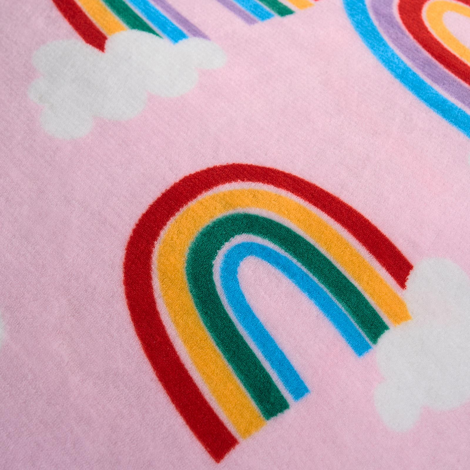 OHS Rainbow Duvet Cover Set Warm Teddy Fleece Supersoft Thermal Bedding
